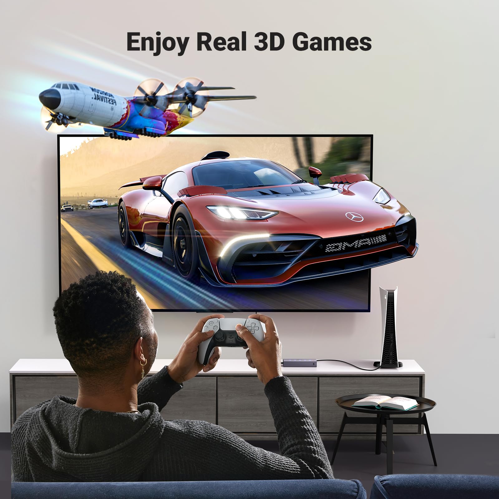 Ugreen Hdmi Switch 5 In 1 Out 4K@60Hz, Hdmi Splitter With Remote 5 Port Hdmi Switcher Selector Support 3D Cec Hdr Hdcp2.2 Compat