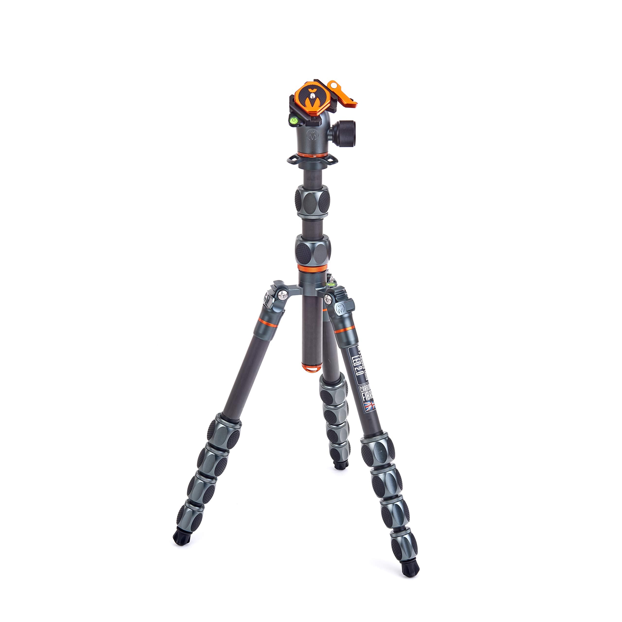 3 Legged Thing Leo Kit 2.0 Carbon Fibre Travel Tripod System   Metallic Slate Grey (Leokitgrey2)