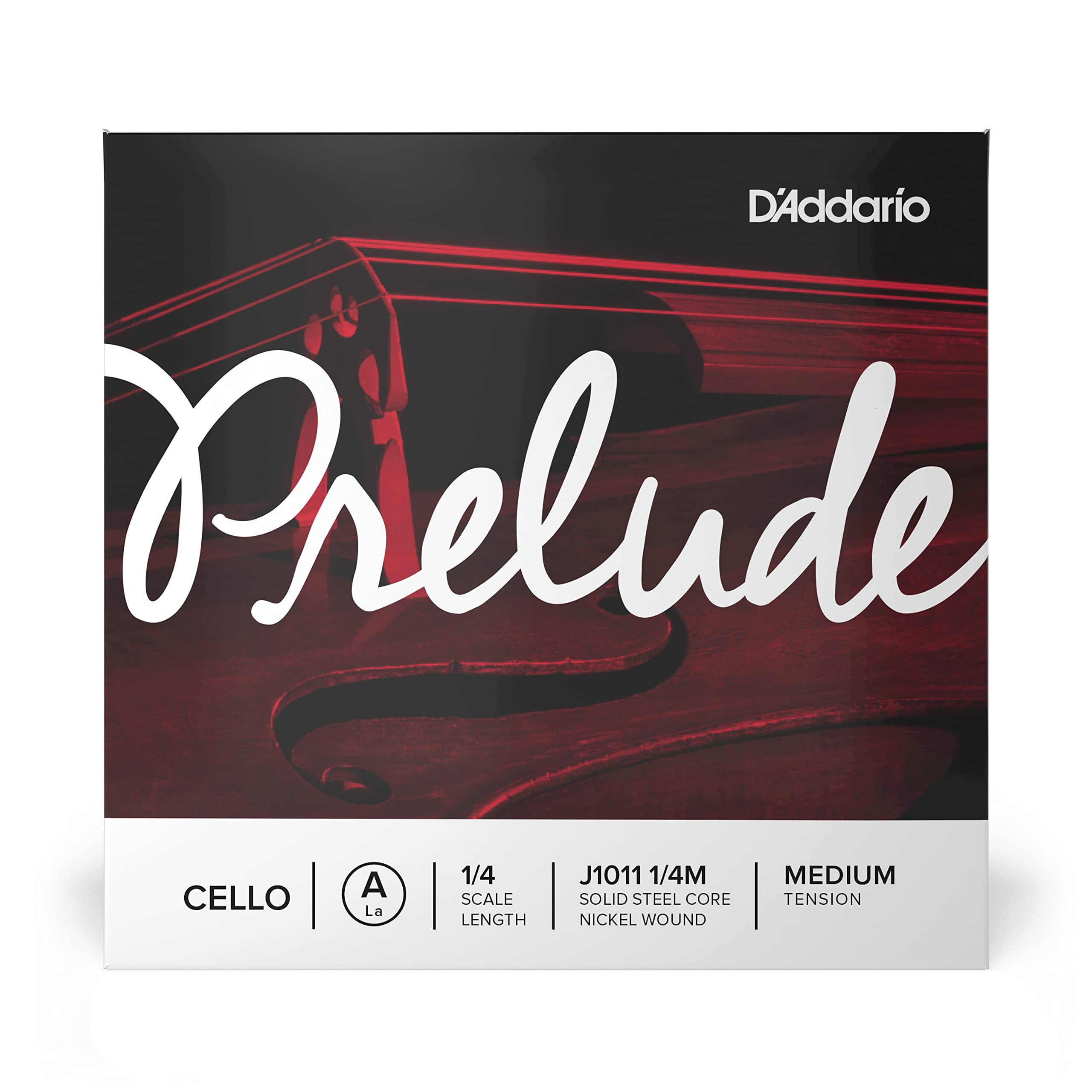 D'Addario Prelude Cello Single A String, 1/4 Scale, Medium Tension