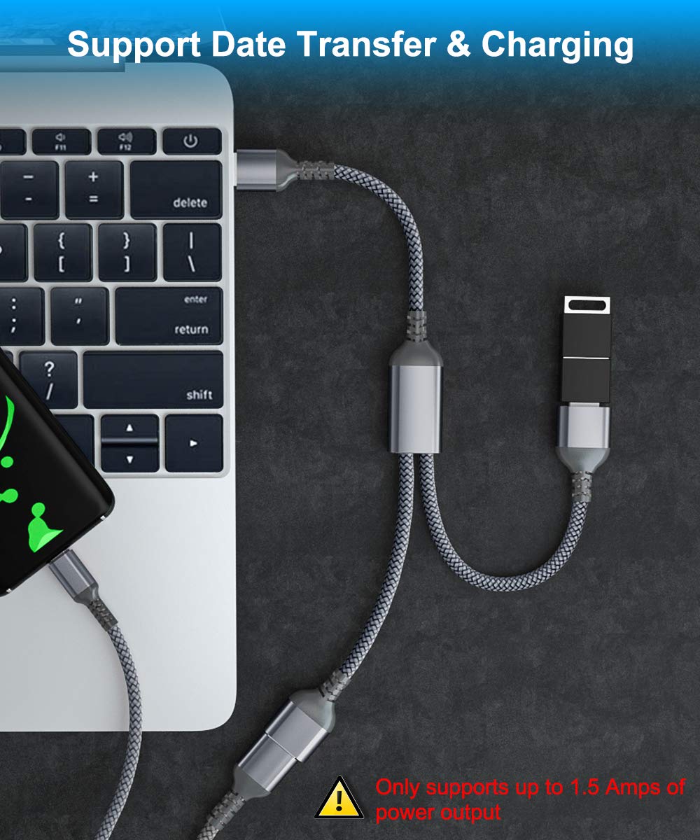 Itramax Usb Splitter 1 In 2 Out 1Ft,Usb Y Cable,Double Usb Adapter,Usb Male To Two Female Extension Cord,Dual Port Extender Hub,Data Power Charger Split For Tv,Pc,Laptop,Macbook,Keyboard,Ps4,Ps5