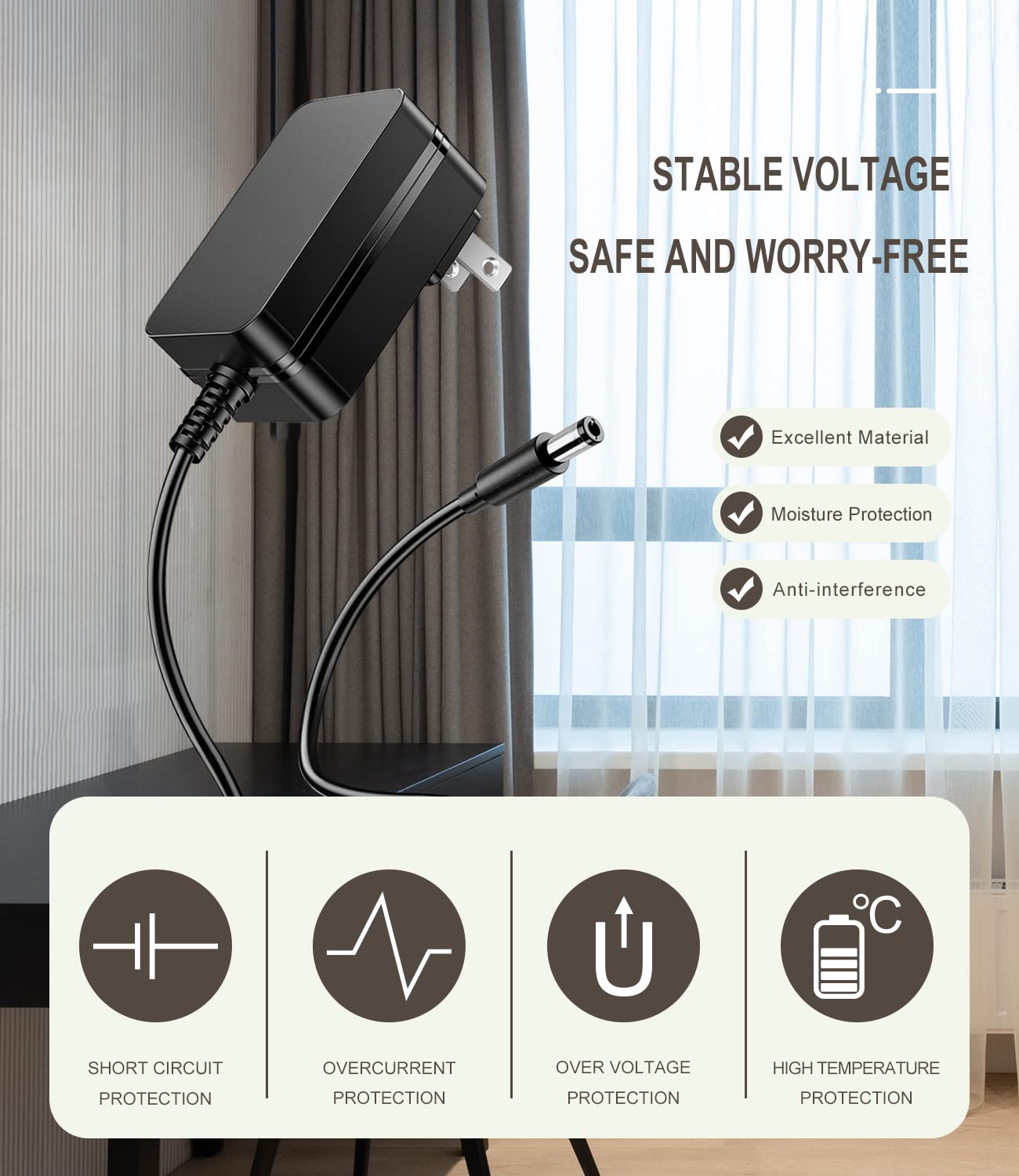 Wall Charger For Portable Dvd Player Power Supply Ac Adapter For Ueme/Hdjuntunkor/Dbpower Car Portable Dvd