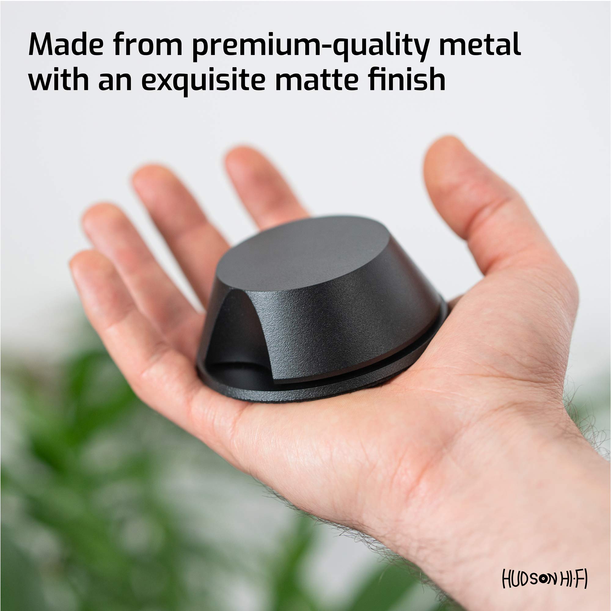 Hudson Hi Fi Spaceben Record Weight Stabilizer With Protective Leather Pad   8 Ounce Vinyl Turntable Weight   Durable & Stylish