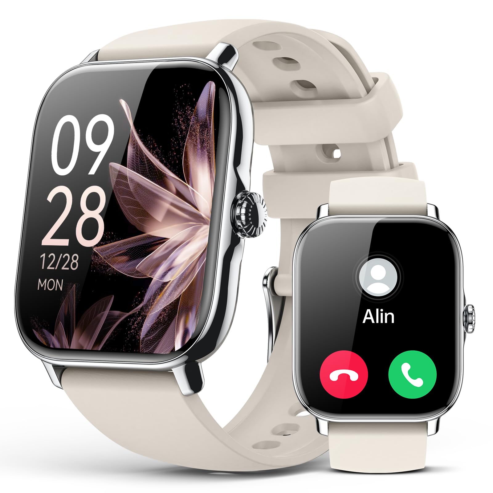 Smart Watch For Women Men- Answer/Make Call, 2025 Ip68 Waterproof Fitness Step Sleep Tracker Watch With Monitor Activity Counter