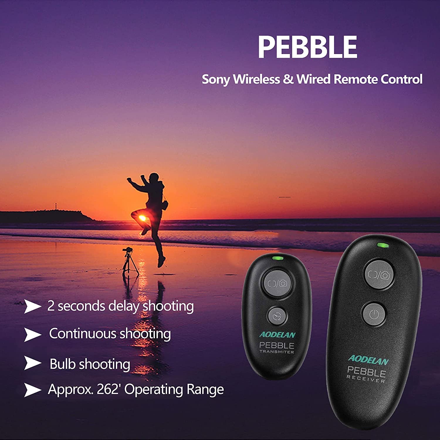 Aodelan Camera Wireless Shutter Release Remote Control For Sony Alpha A7 A7R A7Riii A77Ii A6000 A3000 A6300 A500 A200 A5100 A9 A