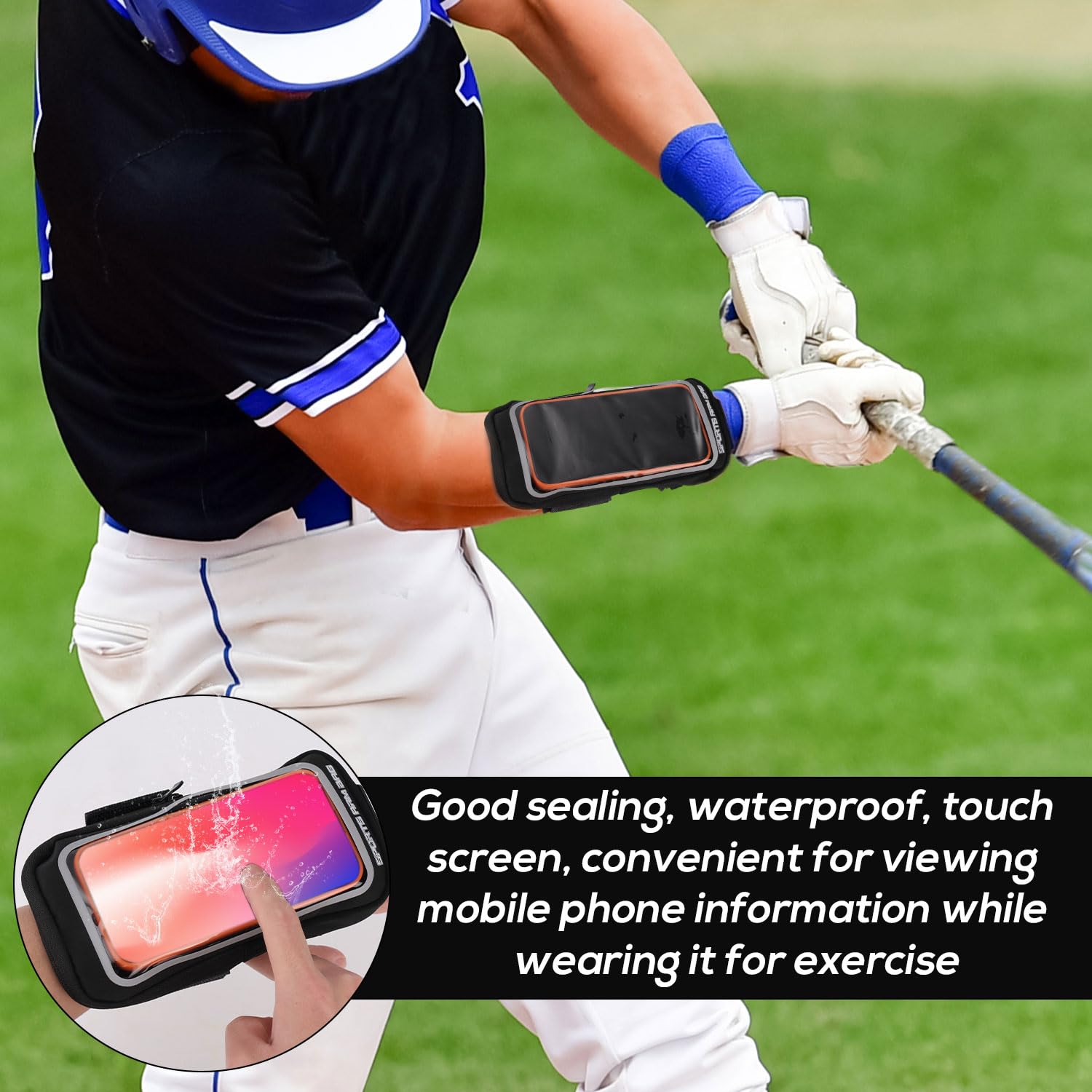 Wristband Phone Holder For Running, Black Handheld Grip Phone Holder Running Armband Wristband Frearm Band For Iphone Pro Max Pl