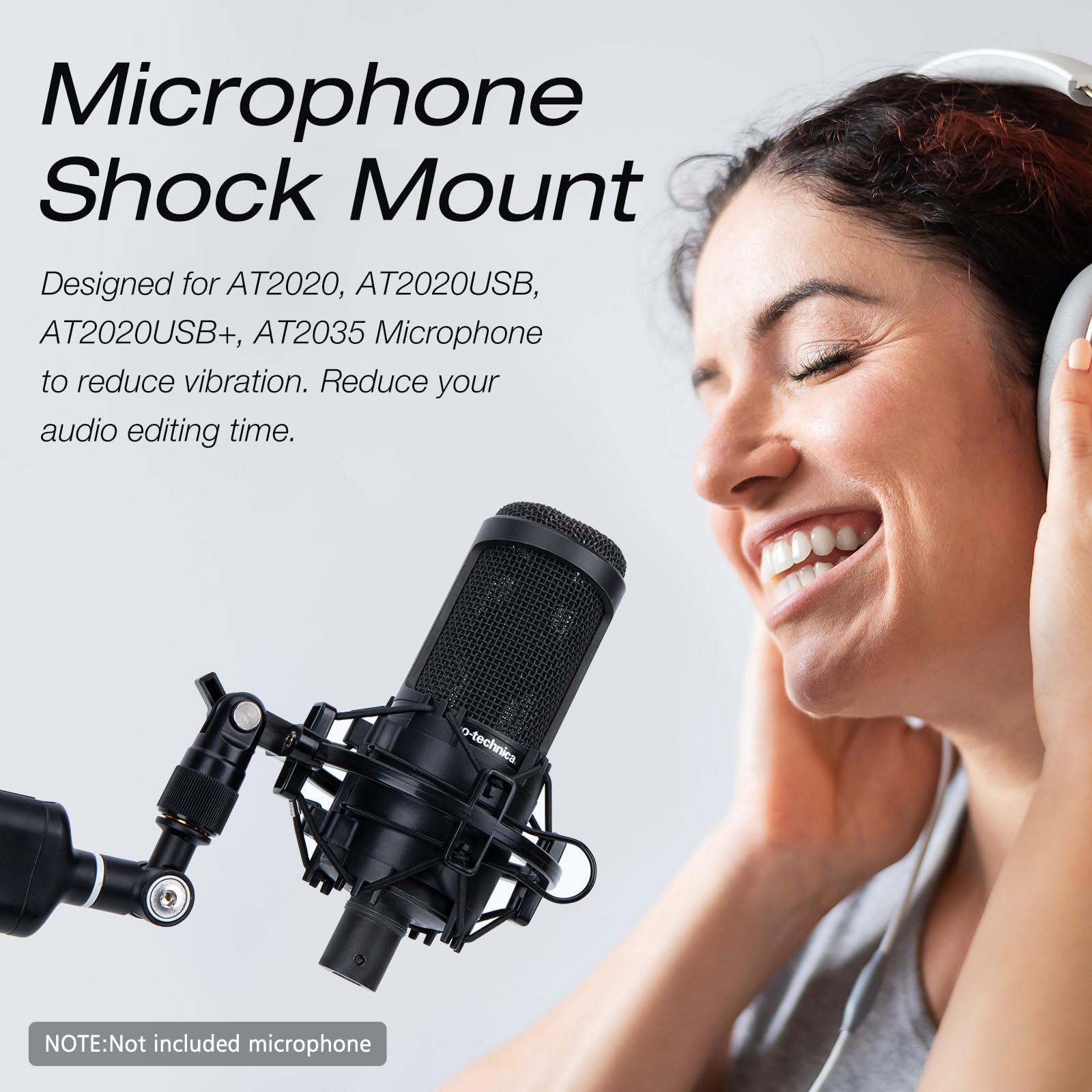 Youshares At2020 Shock Mount, Microphone Shock Mount Reduces Vibration Noise For Audio Technica At2020 At2035 Atr2500 Condenser