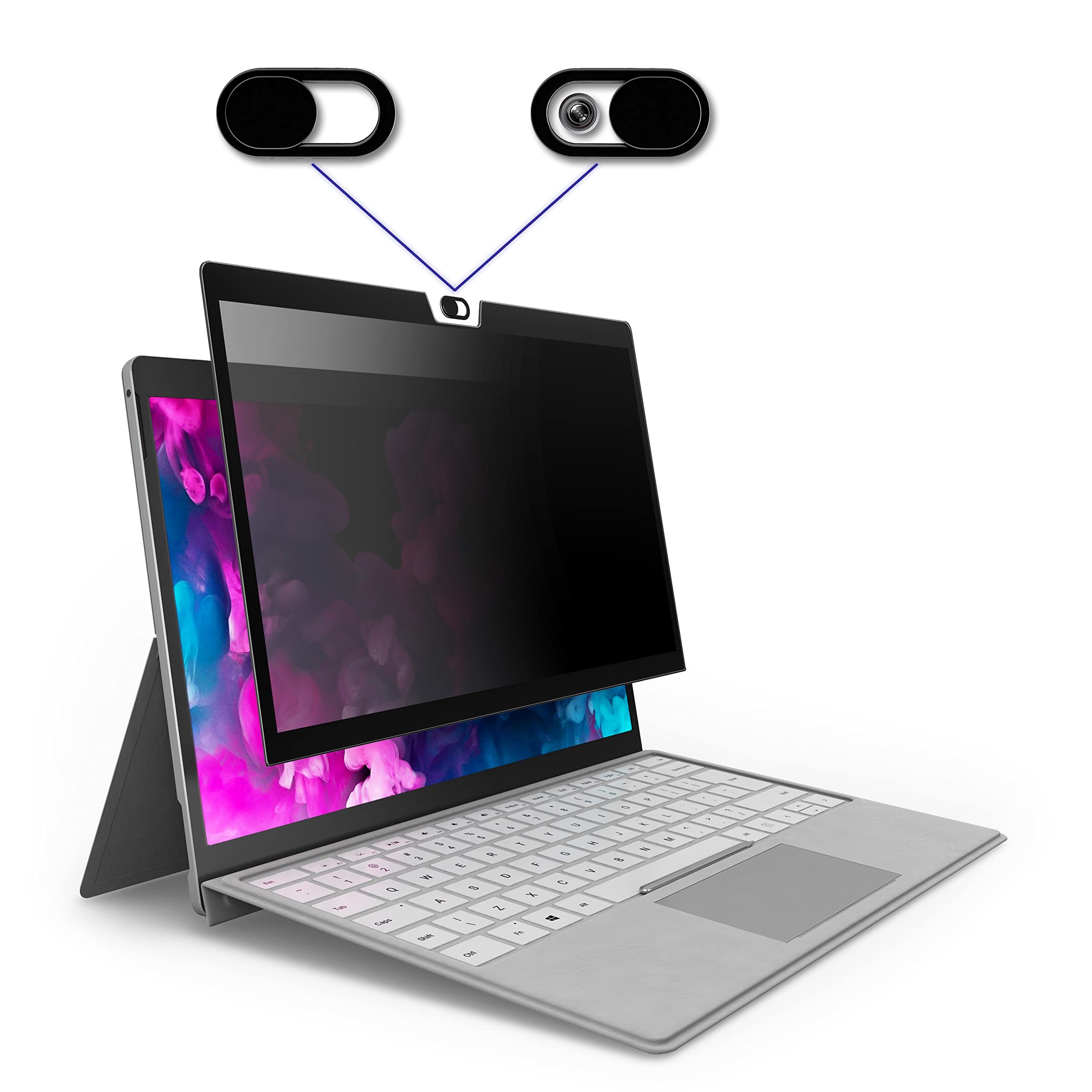 Ez Pro Screen Protector Privacy Filter For Surface Pro 8 And Surface Pro X, Comes With Camera Cover Slide, Provide Privacy, Anti
