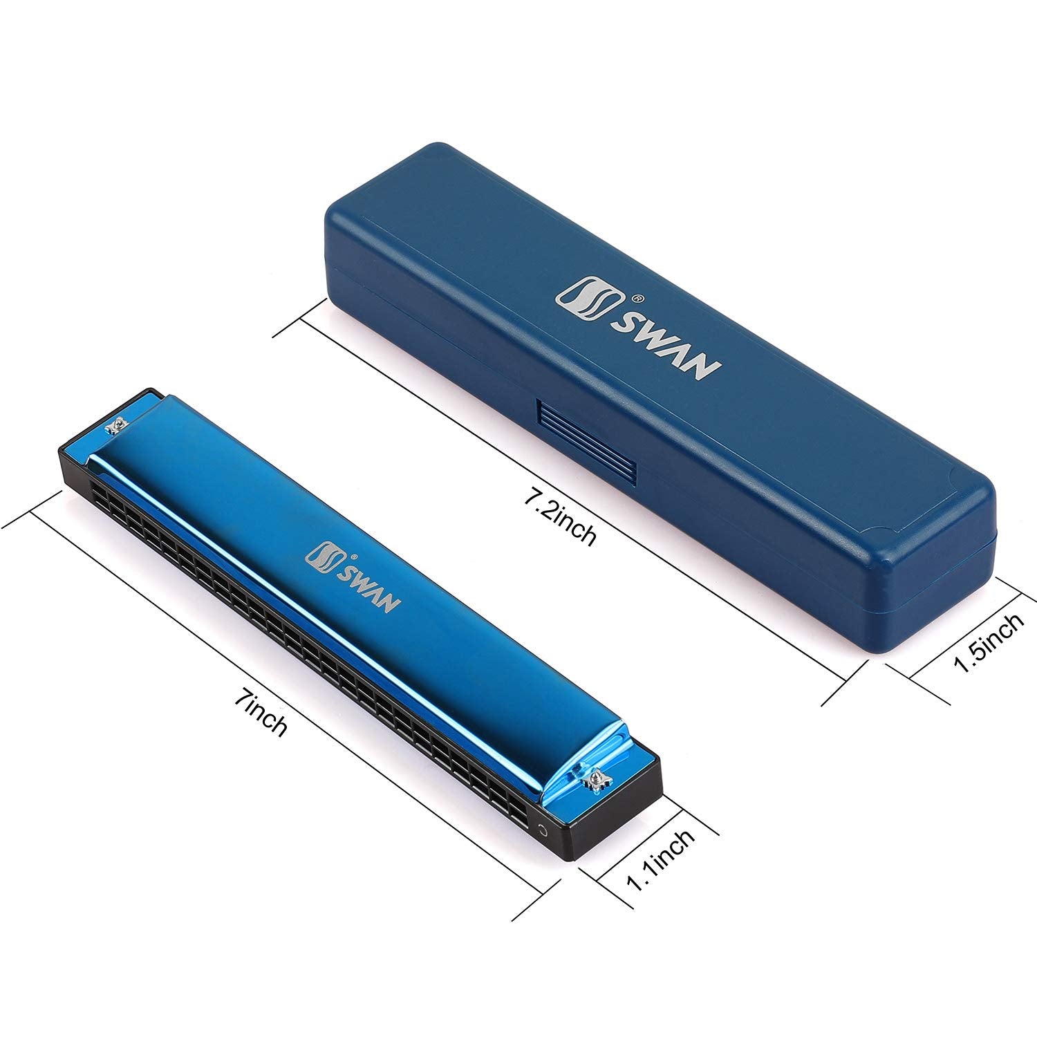 Harmonica Mouthorgan Harp Armonica 24 Hole Polyphony Diatonic Mouth Organ Key Of C With Case For Blues Folk Jazz Pop Music Instr