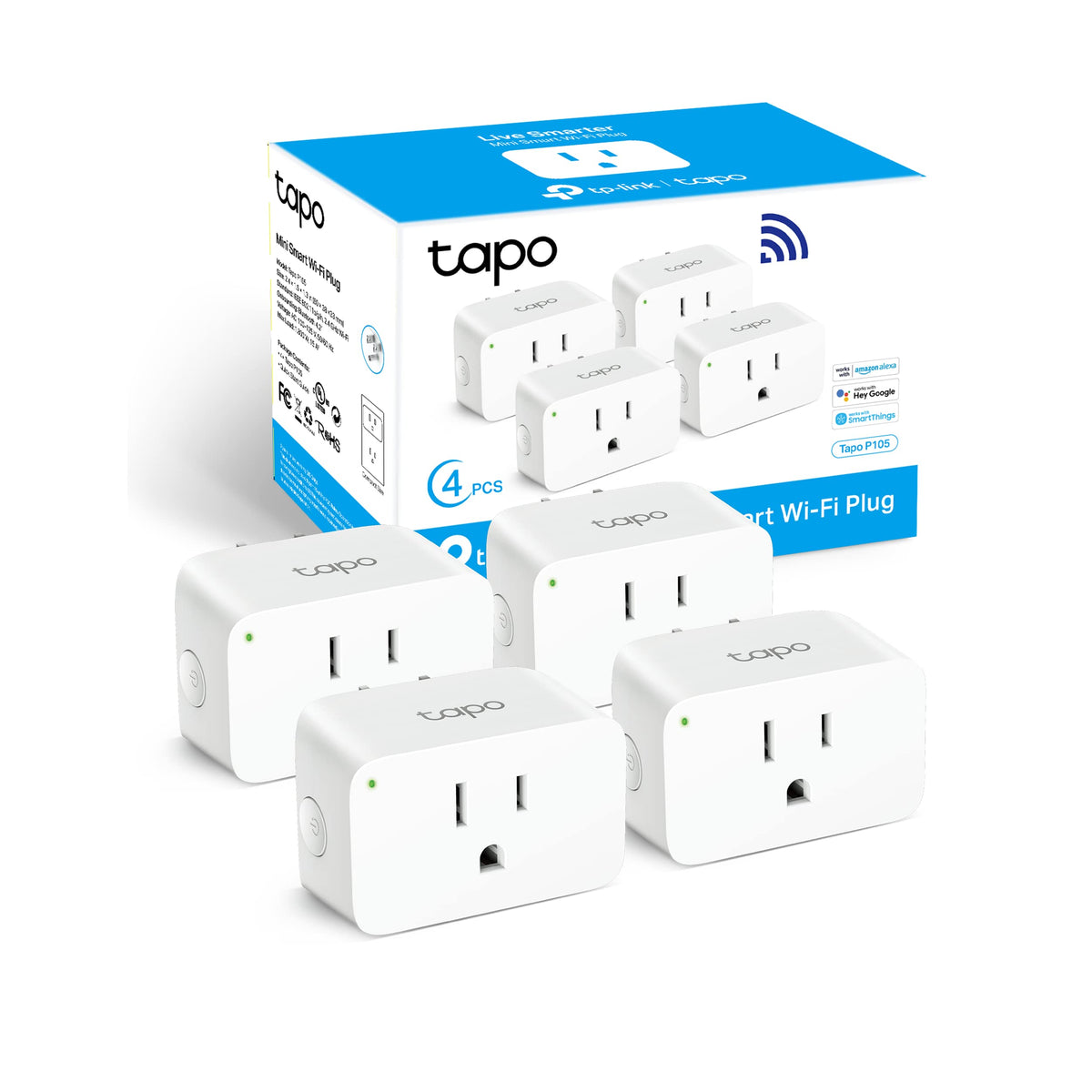 Tp-Link Tapo Smart Plug Mini 15A, Smart Home Wi-Fi Plug, Super Easy Setup, Compatible With Alexa & Google Home, No Hub Required,
