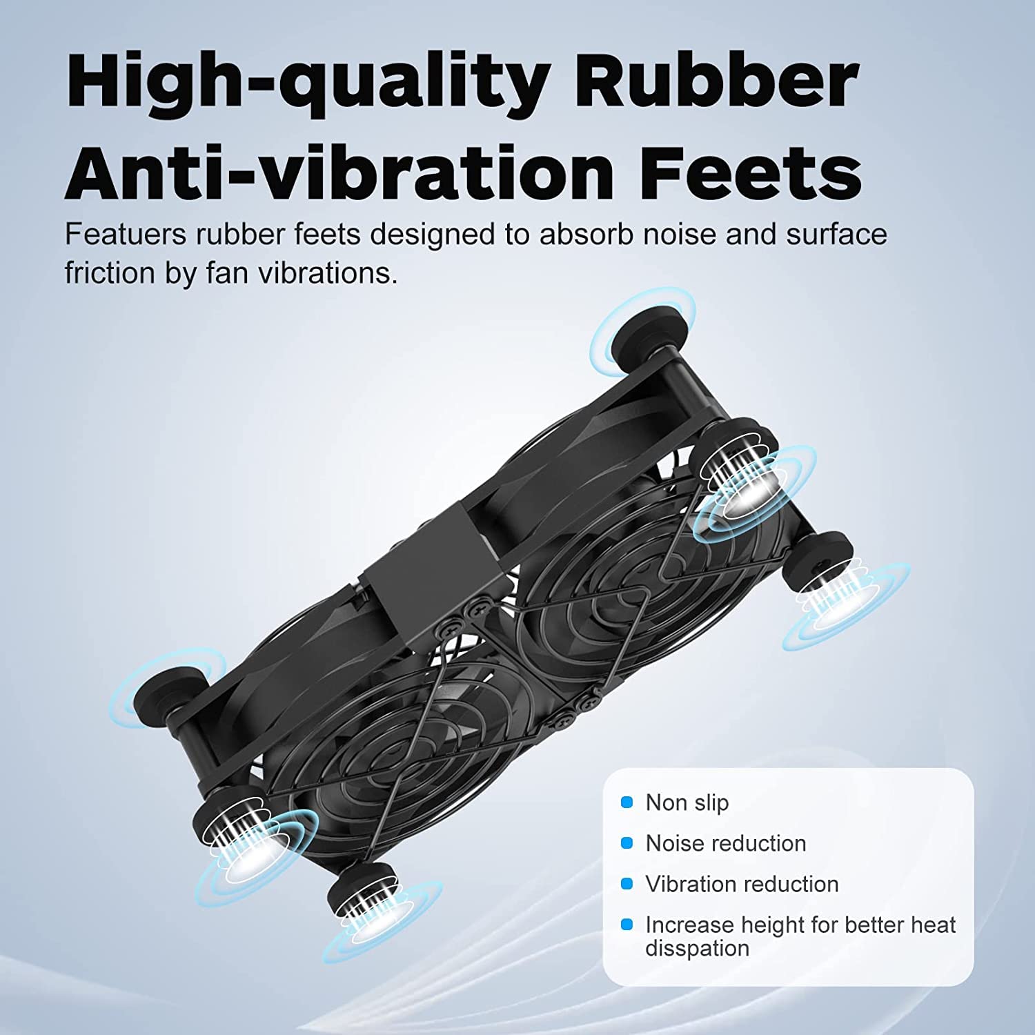 Eluteng Dual Cooling Fan Whisper Quiet 80Mm Usb Fan 3 Adjustable High Speed Usb Port Heatsink Fan Compatible For Ps4, Ps5, Route