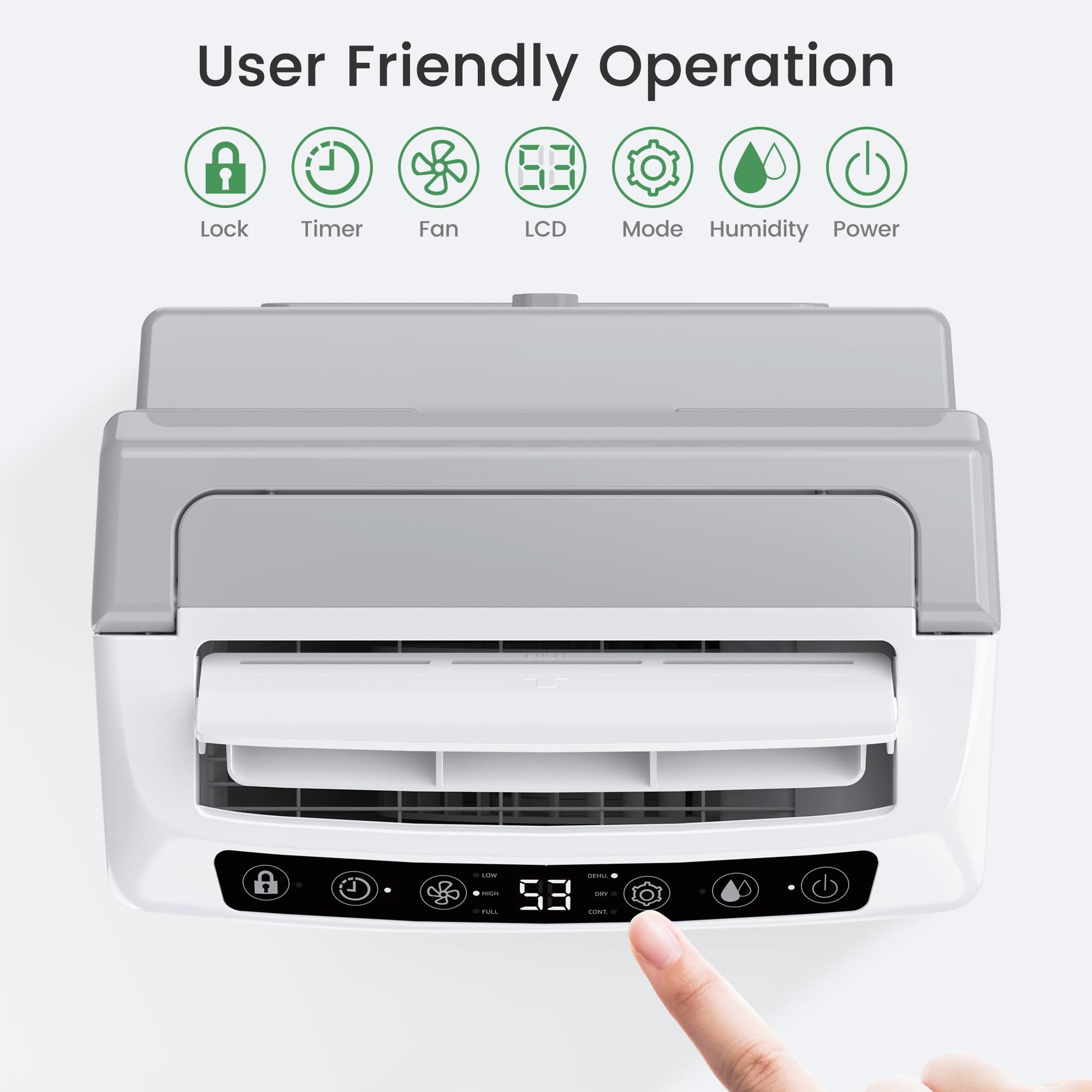 Waykar 34 Pints 2025 Most Efficient Energy Star Dehumidifier For Up To 2200 Sq. Ft. For Home And Basement With Auto Or Manual Dr