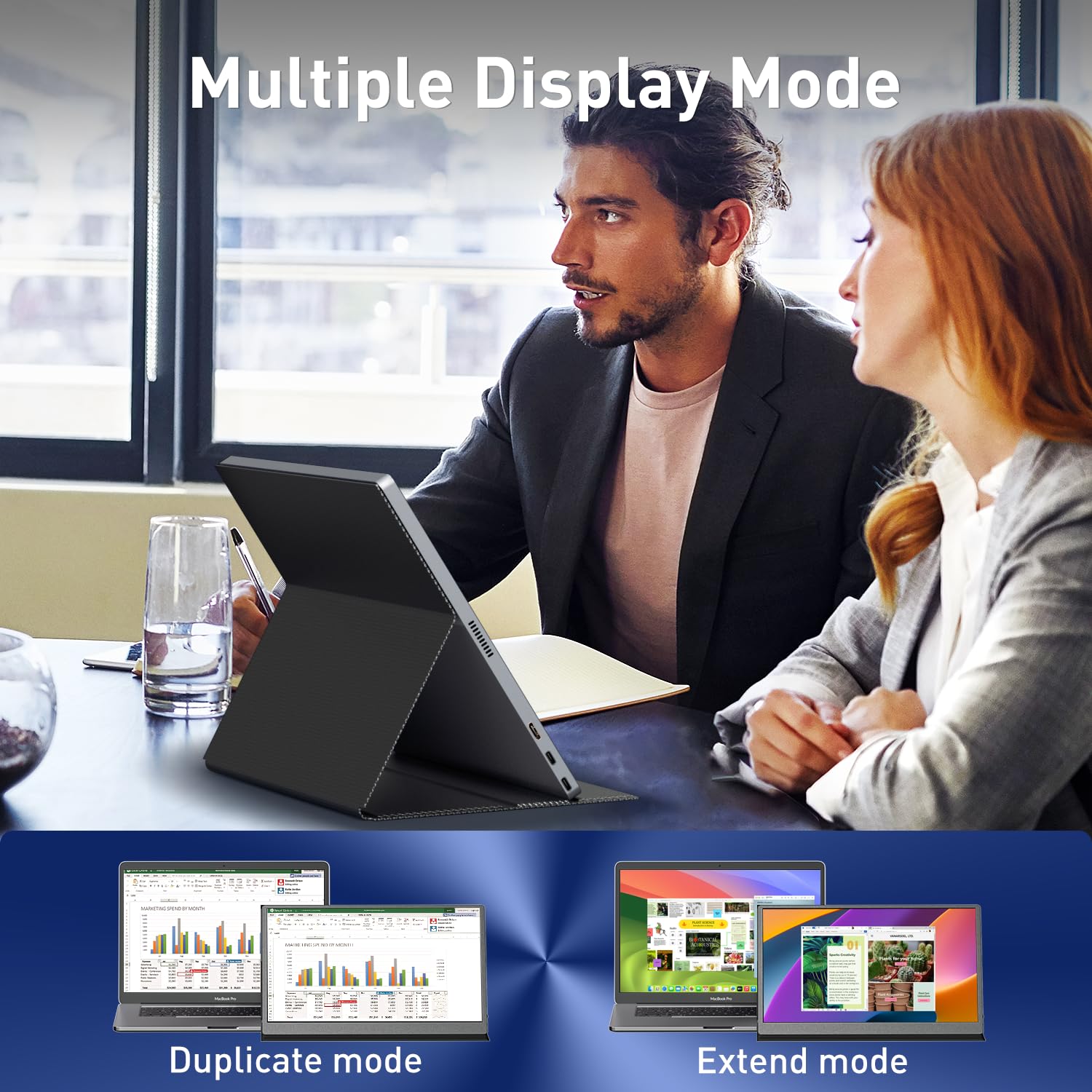 Cocopar Portable Monitor 15.6 Inch Travel Monitor 1080P Fhd Hdmi Usb C External Monitor For Macbook Laptop Surface Pc Xbox Ps4/5