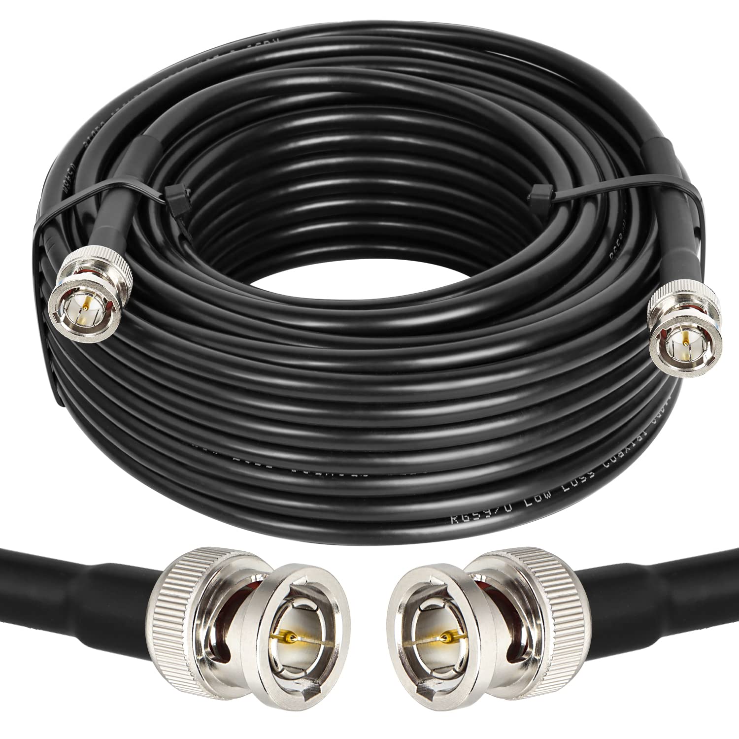 Xrds  Rf 50Ft Sdi Cable, Hd Sdi Cable Bnc To Bnc Digital Video Cable Rg59 Bnc Cable Supports Hd Sdi/3G/6G Sdi/4K/8K Sdi Video Ca