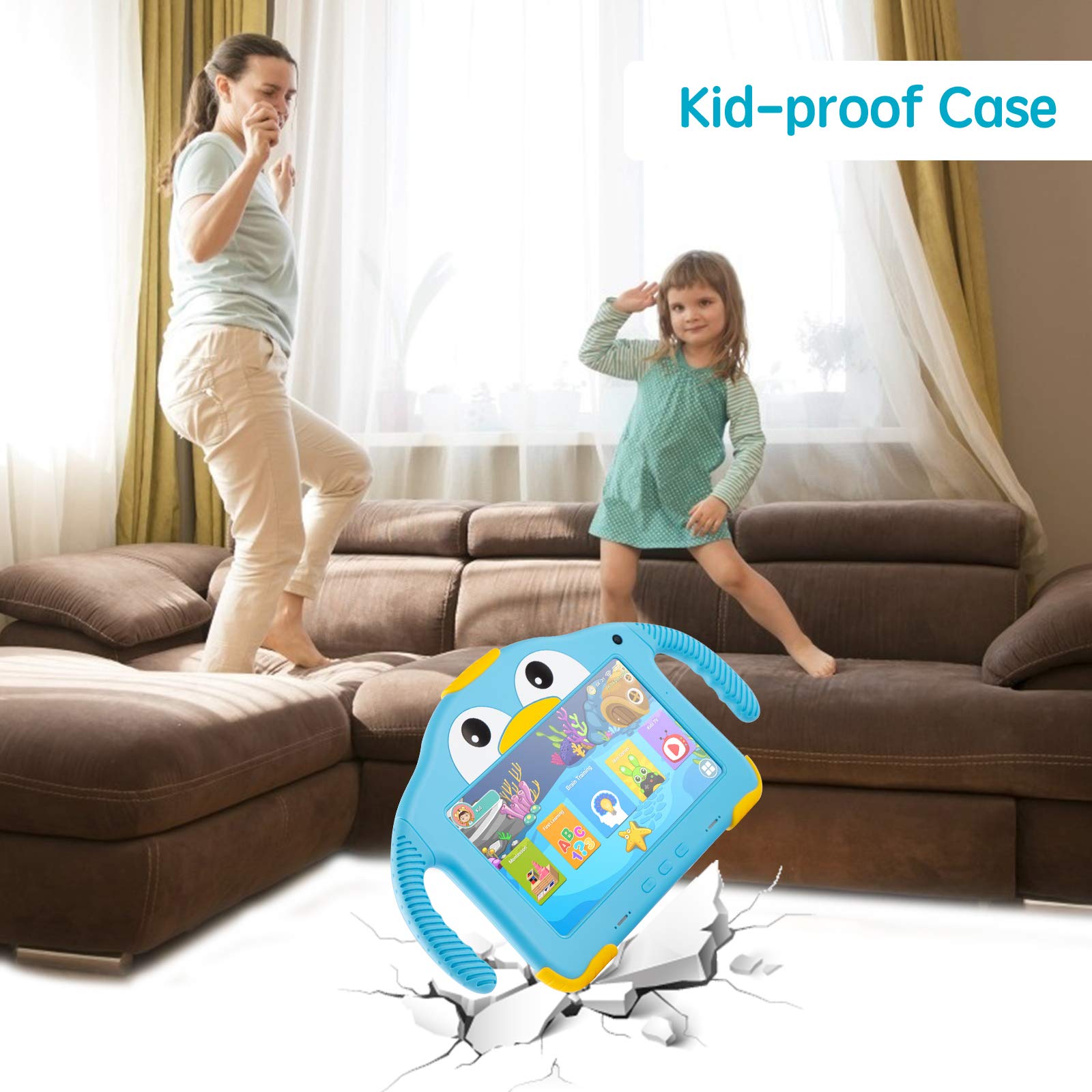 Tablet For Toddlers Tablet Android Kids Tablet With Wifi Dual Camera 1Gb 32Gb Storage 1024 X 600 Touch Screen Parental Control M