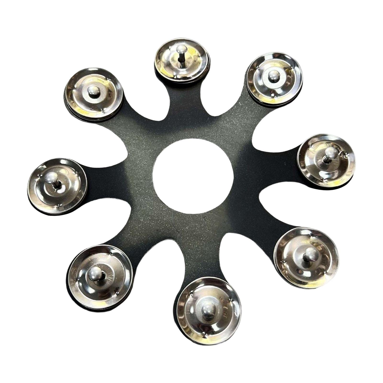 ELBME Hi Hat Tambourine High Performance Drum Hi Hat Bells for Crashes Stacks Rides Black|Tambourines