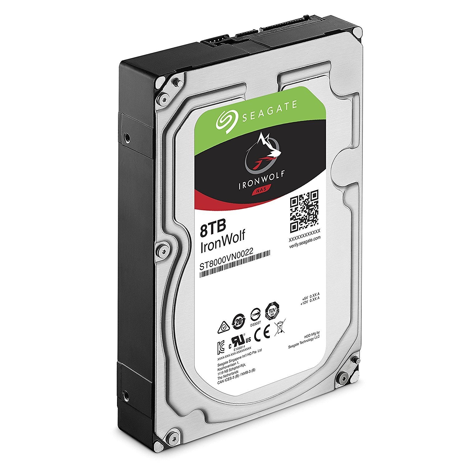 Seagate IronWolf 8Tb NAS Internal Hard Drive HDD � 3.5 Inch SATA 6GB/S 7200 RPM 256MB Cache for Raid Network Attached Storage (ST8000VN0022),Silver