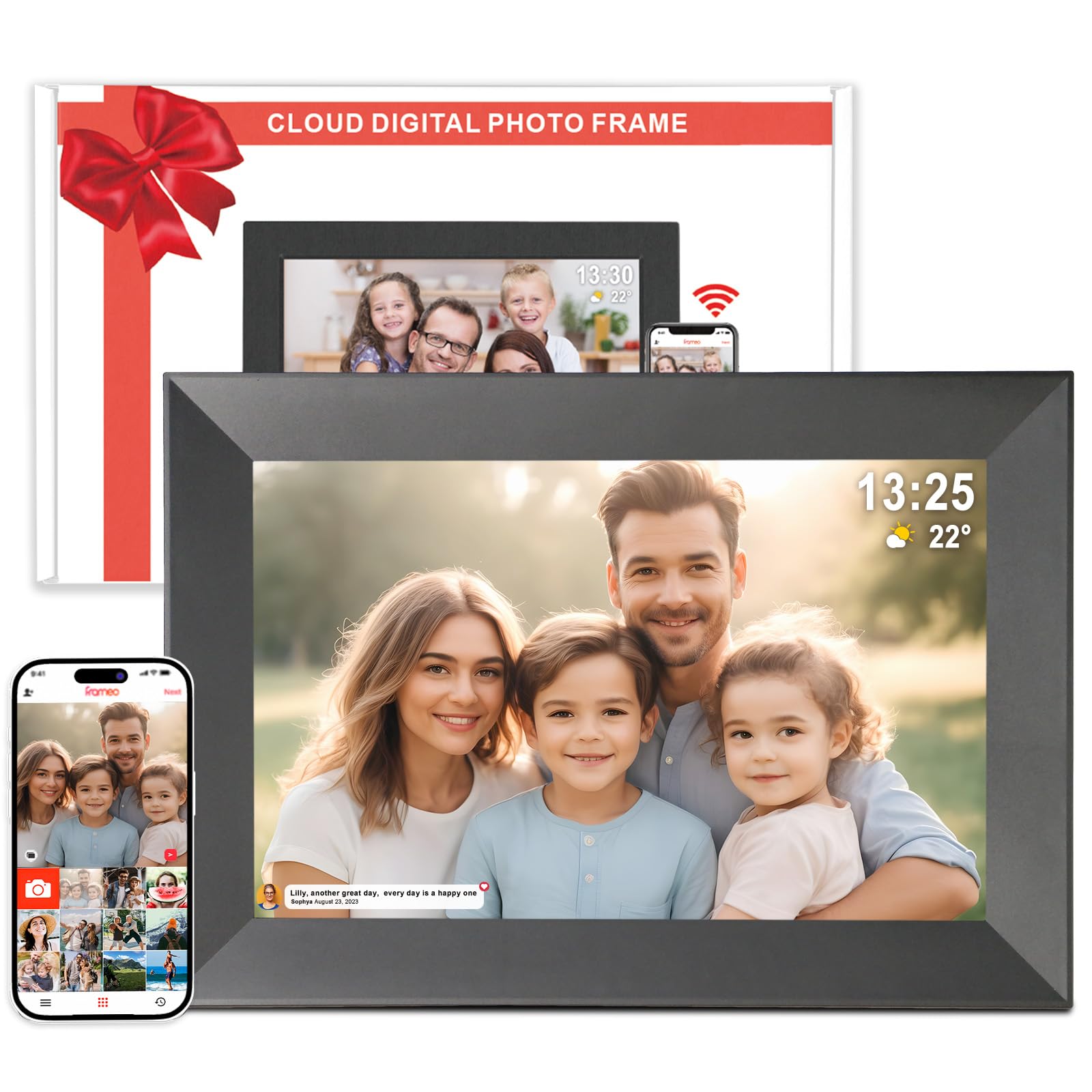 32Gb Frameo Digital Frame Wifi Digital Picture Frames Load From Phone,Frameo 10.1 Inch Smart Wifi Digital Photo Frame,1920X1280