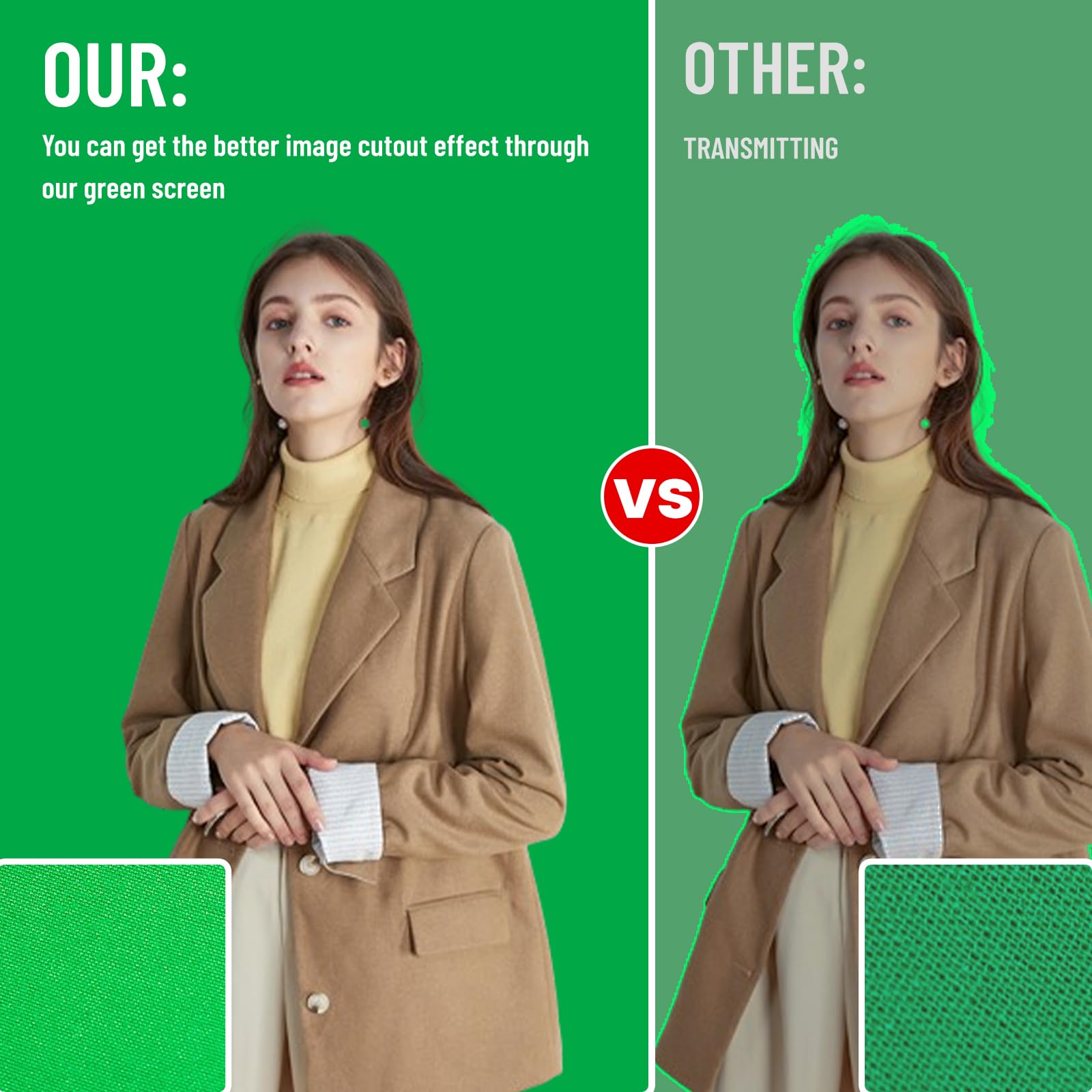 Beiyang 10 X10 Ft Green Backdrop Cloth For Photography, Large Green Screen Background For Photoshoot, Green Cloth Fabric Curtain