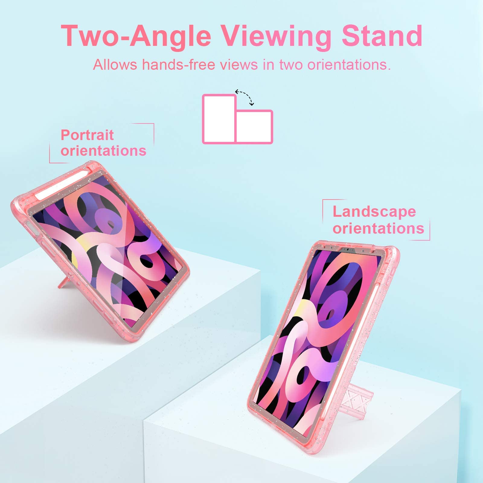 Zonefoker For Ipad Air Case 5Th/ 4Th Generation, Ipad Air 5 Case, Cute Ipad Air 10.9 Inch Case 2022/2020 With Pencil Holder/Stan