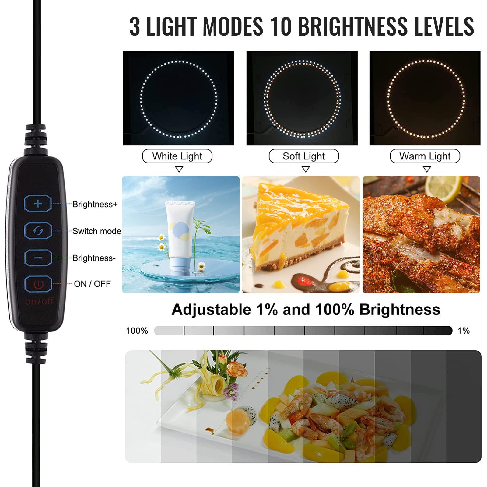 Puluz Light Box Photo Mini Photo Booth,16'�16' / 40Cm Light Box Professional Foldable Lightbox For Product Photography 160 Led Lights High Cri 95 & 12 Colors Backdrop Photo Studio Light Box, Obest