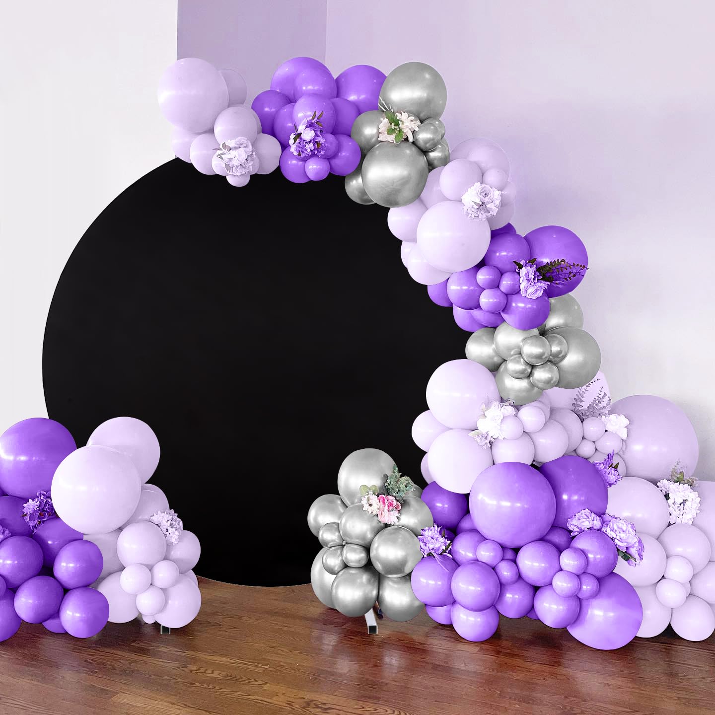 6.5X6.5Ft Black Round Backdrop Cover Halloween Black Circle Backdrop Photography Background Birthday Photo Backdrop For Hallowee