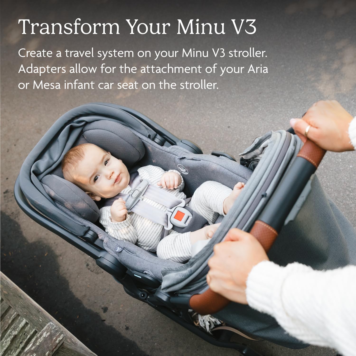 Uppababy Adapter For Minu V3 - Compatible With Aria And Mesa Infant Car Seats - Quick + Secure Attachment - 1 Pair