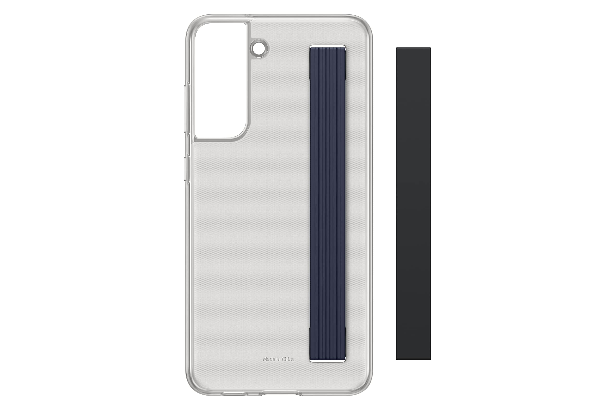 SAMSUNG Galaxy S21 FE 5G Clear Slim Strap Cover, Protective Phone Case, Shockproof Smartphone Protector with 2 Detachable Straps