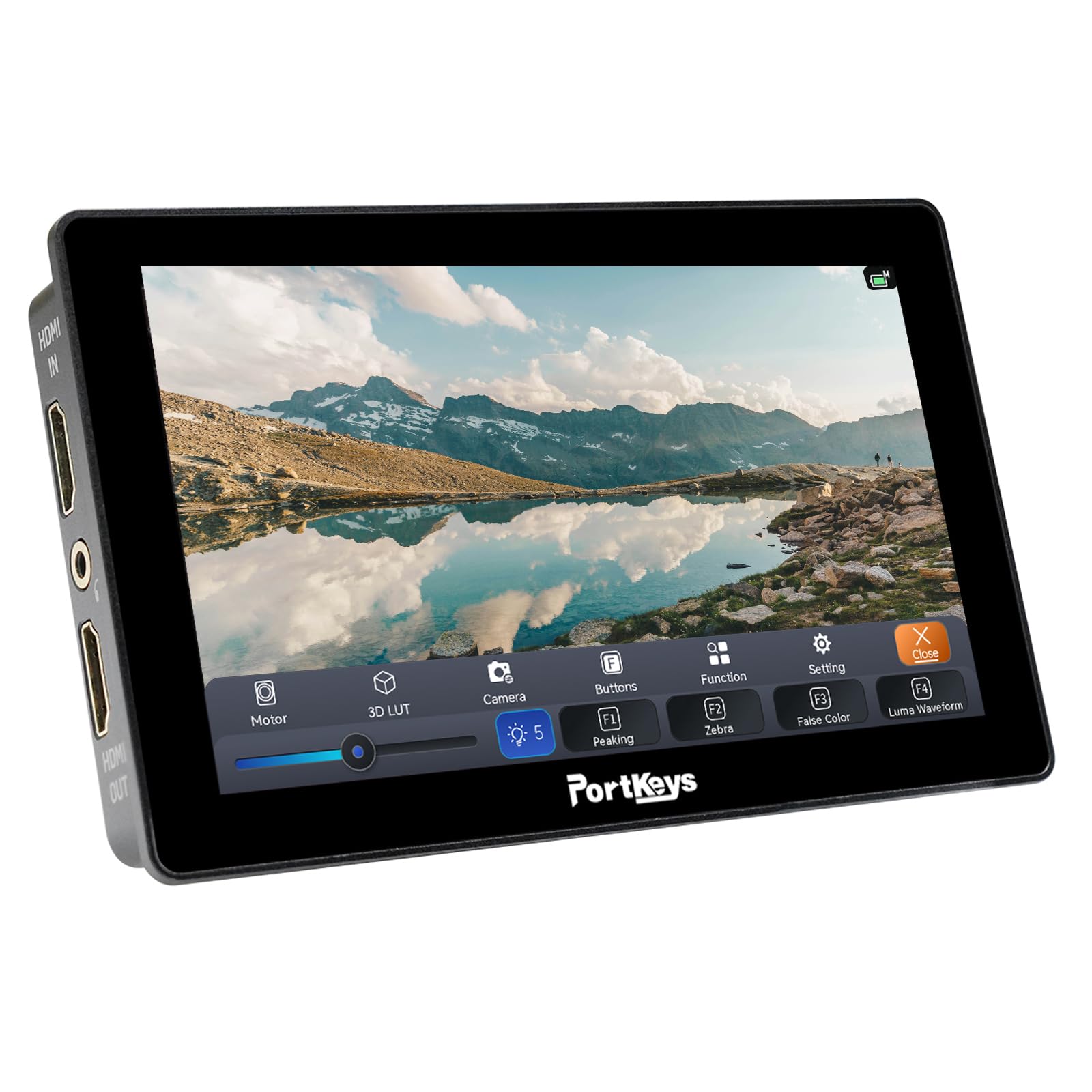 Portkeys Lh5P Ii 5.5'' 2000Nit Touchscreen Control Camera Field Monitor Metal Frame Bluetooth, Compatible With Fx3/A7S Iii/Zv E1
