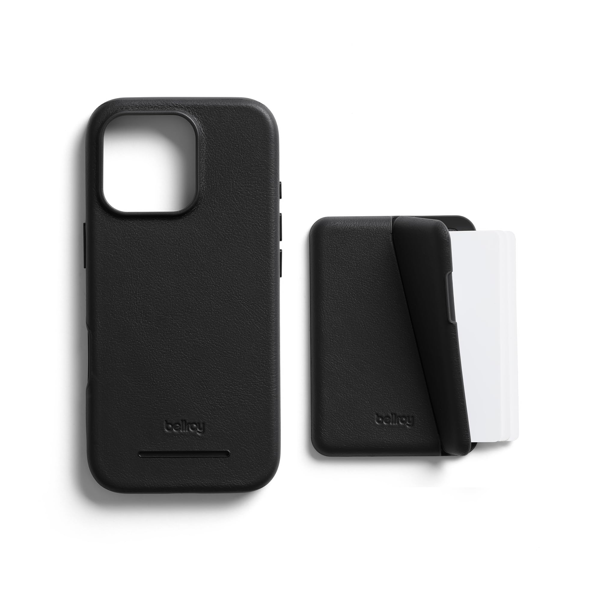 Bellroy Mod Phone Case + Wallet For Iphone 16 Pro (Slim Leather Iphone Case, Phone Wallet) - Black