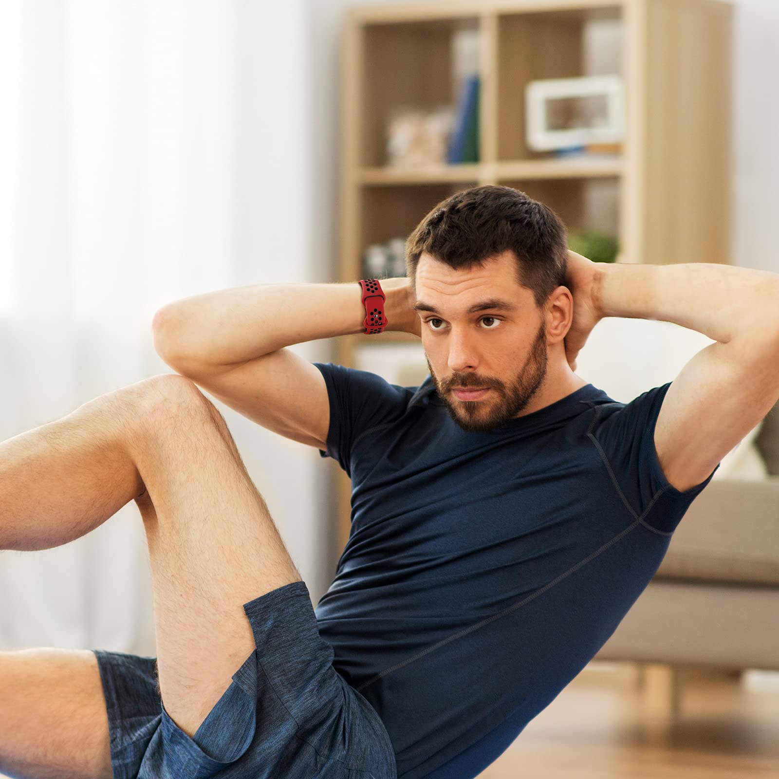 Adorve Compatible With Apple Watch Band 45Mm 44Mm 42Mm Se Iwatch Ultra Series 8 7 6 5 4 3 2 1 For Women Men, Breathable Sport Si