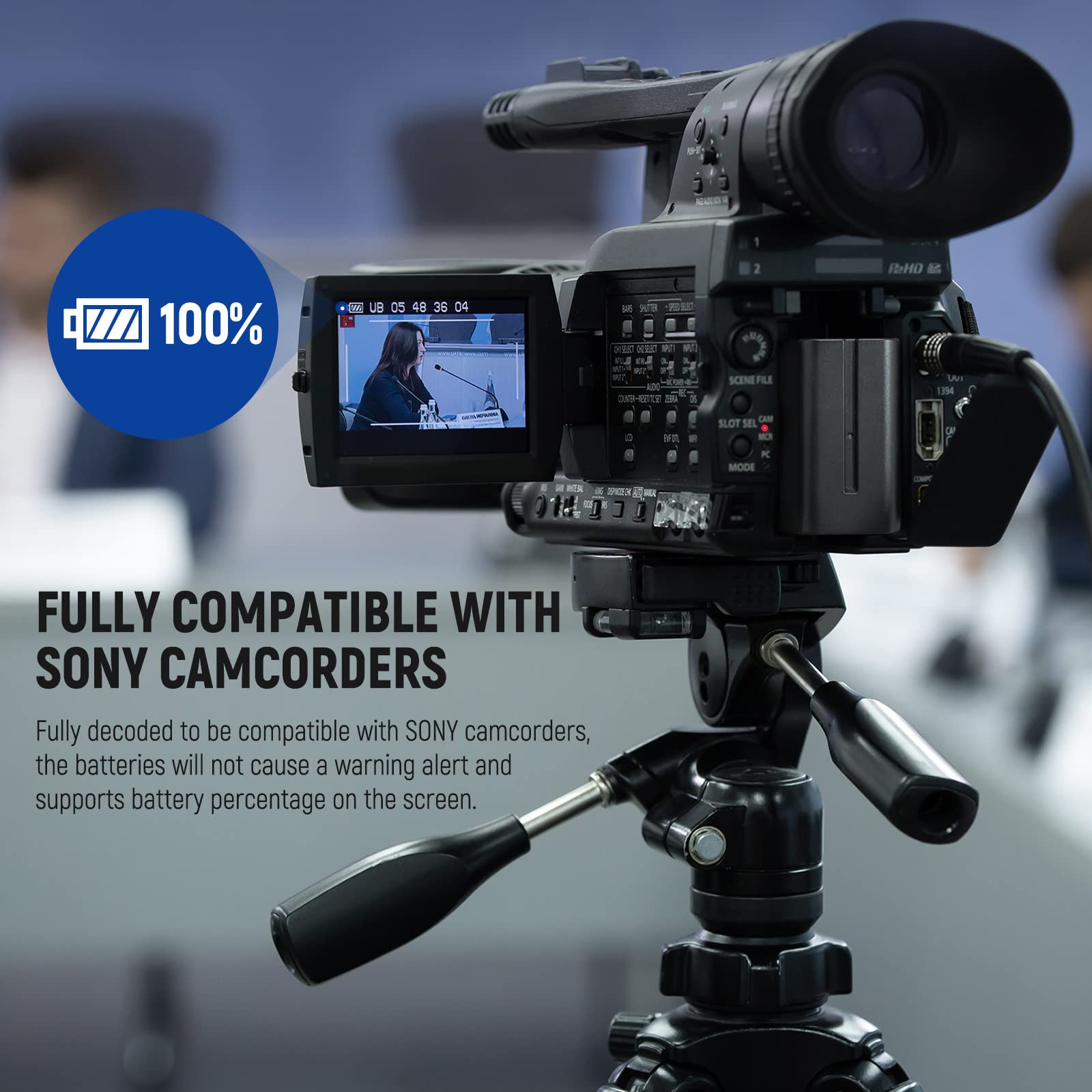 Neewer 4 Packs Np F750 Replacement Batteries 7.4V 5600Mah With 4 Channel Battery Charger & Power Adapter, Compatible With Np F55