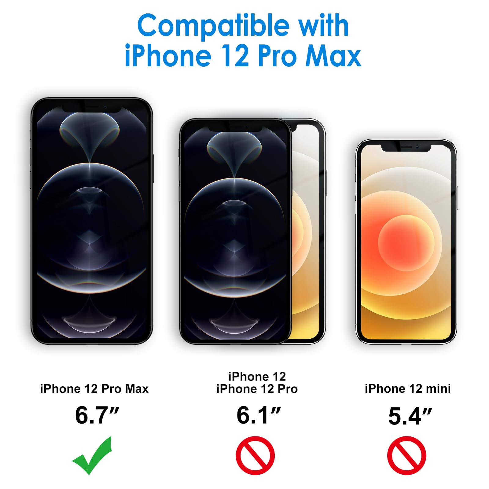 Jetech Case For Iphone 12 Pro Max 6.7 Inch, Non Yellowing Shockproof Phone Bumper Cover, Anti Scratch Clear Back (Black)