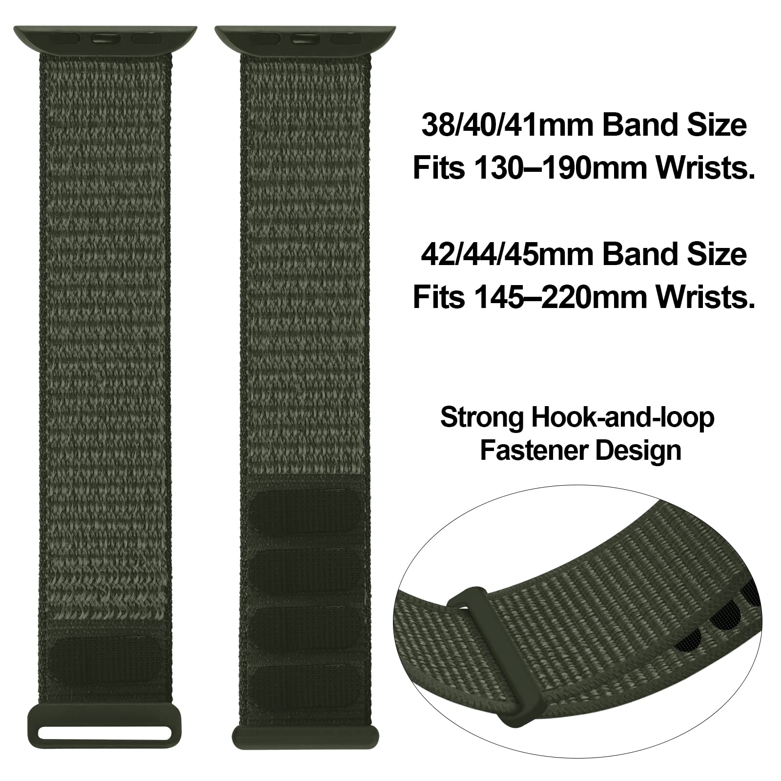 Sport Loop Nylon Band Compatible With Apple Watch Band 38Mm/40Mm/41Mm/42Mm For Series 10 Ultra 2 Iwatch Series 10 1 Strap, Fit F