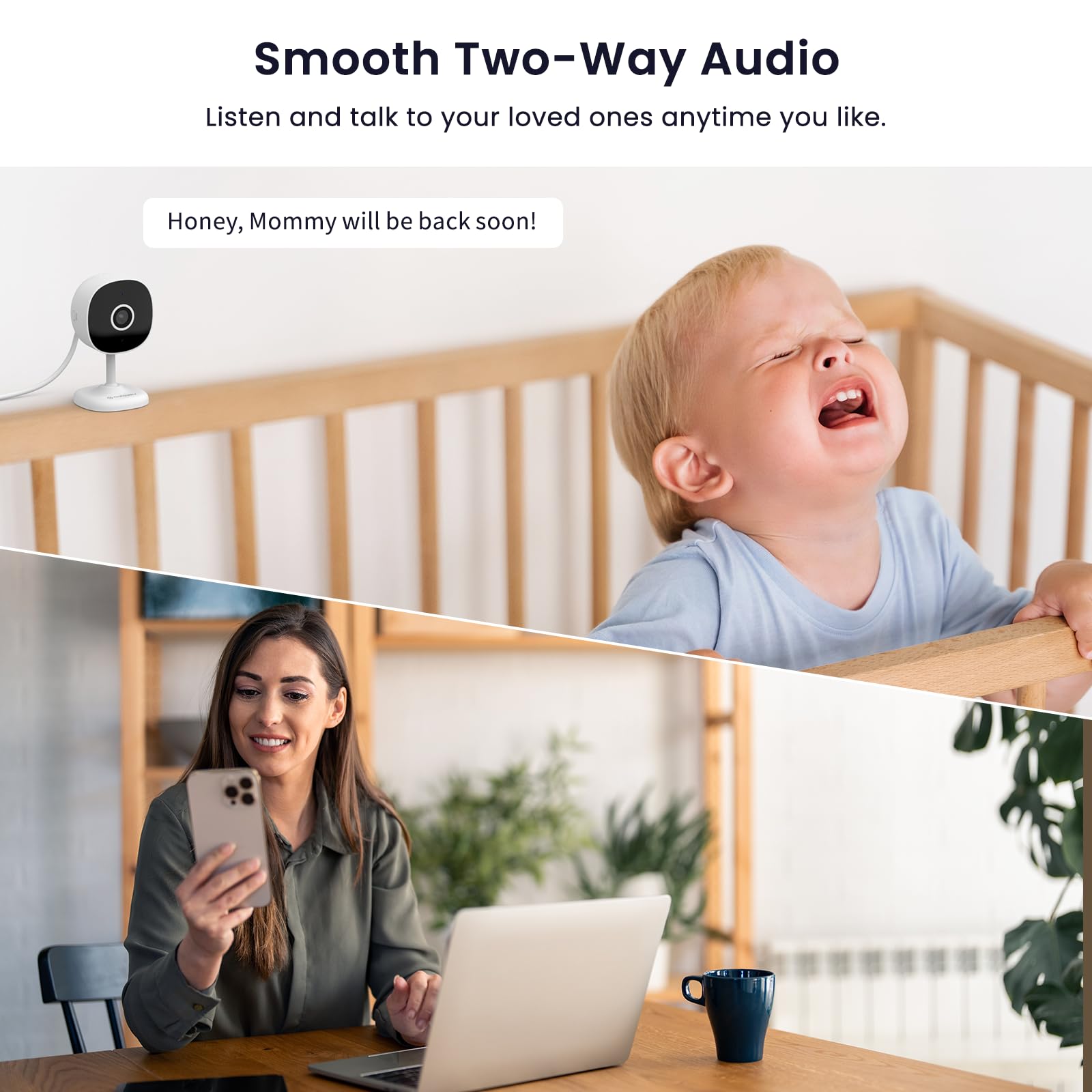 Galayou 4Mp Cameras For Home Security 5G/2.4G Dual Wifi Security Camera Indoor For Baby/Pet/Dog/Nanny With Phone App, 24/7 Sd Ca