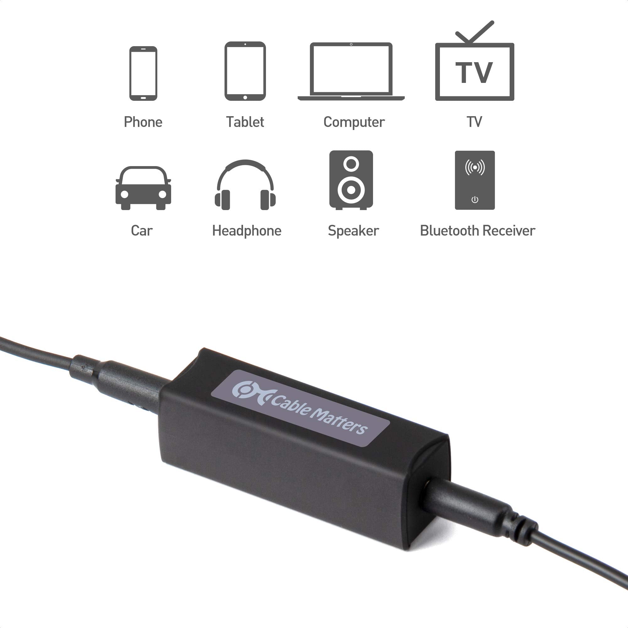 Cable Matters Ground Loop Isolator 3.5Mm Noise Isolator Hum Eliminator For Car Audio And More
