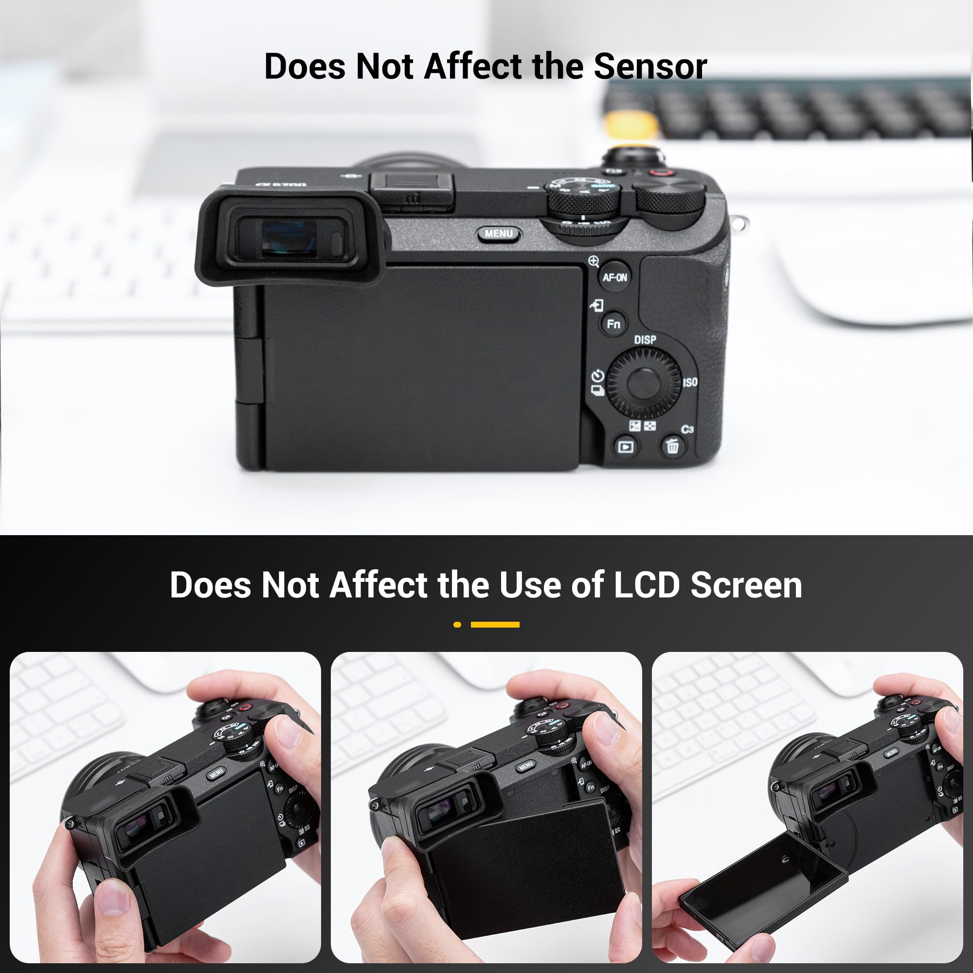 A6700 Eyecup Eyepiece, Soft Silicon Extended Camera Eye Cup Viewfinder Special Designed For Sony A6700 Alpha Aps C Mirrorless Ca