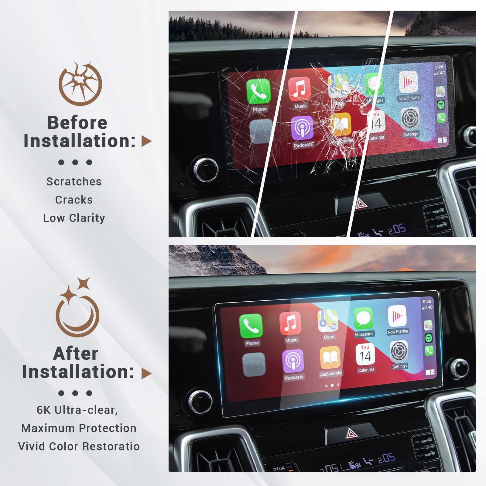 Yee Pin Kia Sorento 2022 2023 Screen Protector For 2022 2023 Kia Sorento Mq4 2021 10.25In Navigation Display Compatible With 2022 2023 2024 Kia Forte Gt Line 10.25In Screen Protector 2022 2023 2024