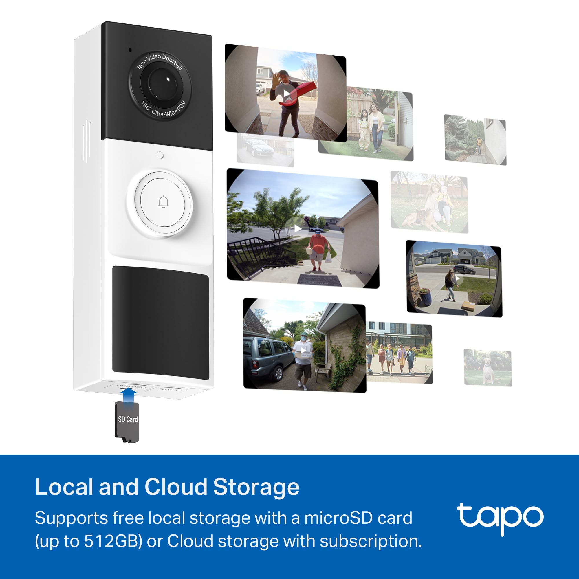 Tp Link Tapo Smart Video Doorbell Camera Wireless With Chime, 2K With Full Color Night Vison & Spotlights, No Monthly Fee, Ring