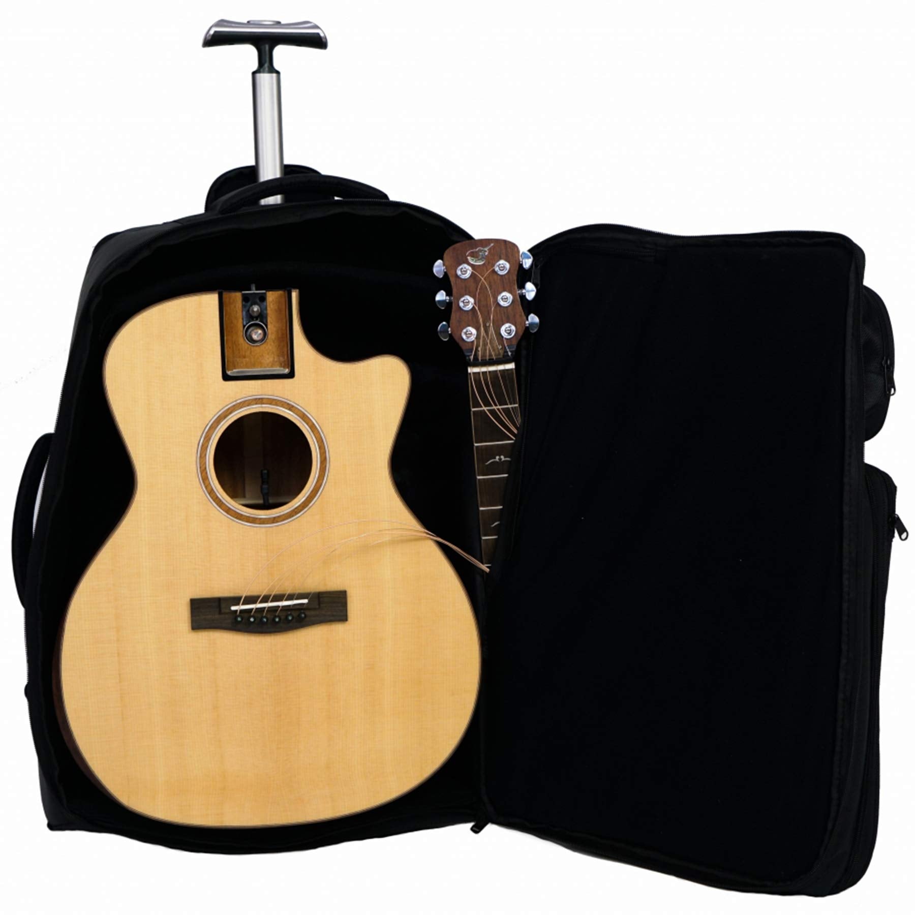 Journey Instruments Solid Sitka Travel Guitar   Ff412C Traveling Acoustic Electric Collapsible Grand Auditorium Guitar   Portabl