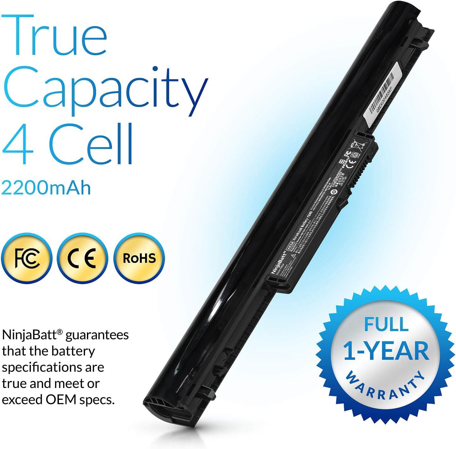 Ninjabatt Battery For Hp 695192 001 Vk04 15 B142Dx 14 B109Wm Hstnn Yb4D 15 B129Wm 694864 851 14 C050Nr 15 B119Wm 14 B120Dx 15 B1