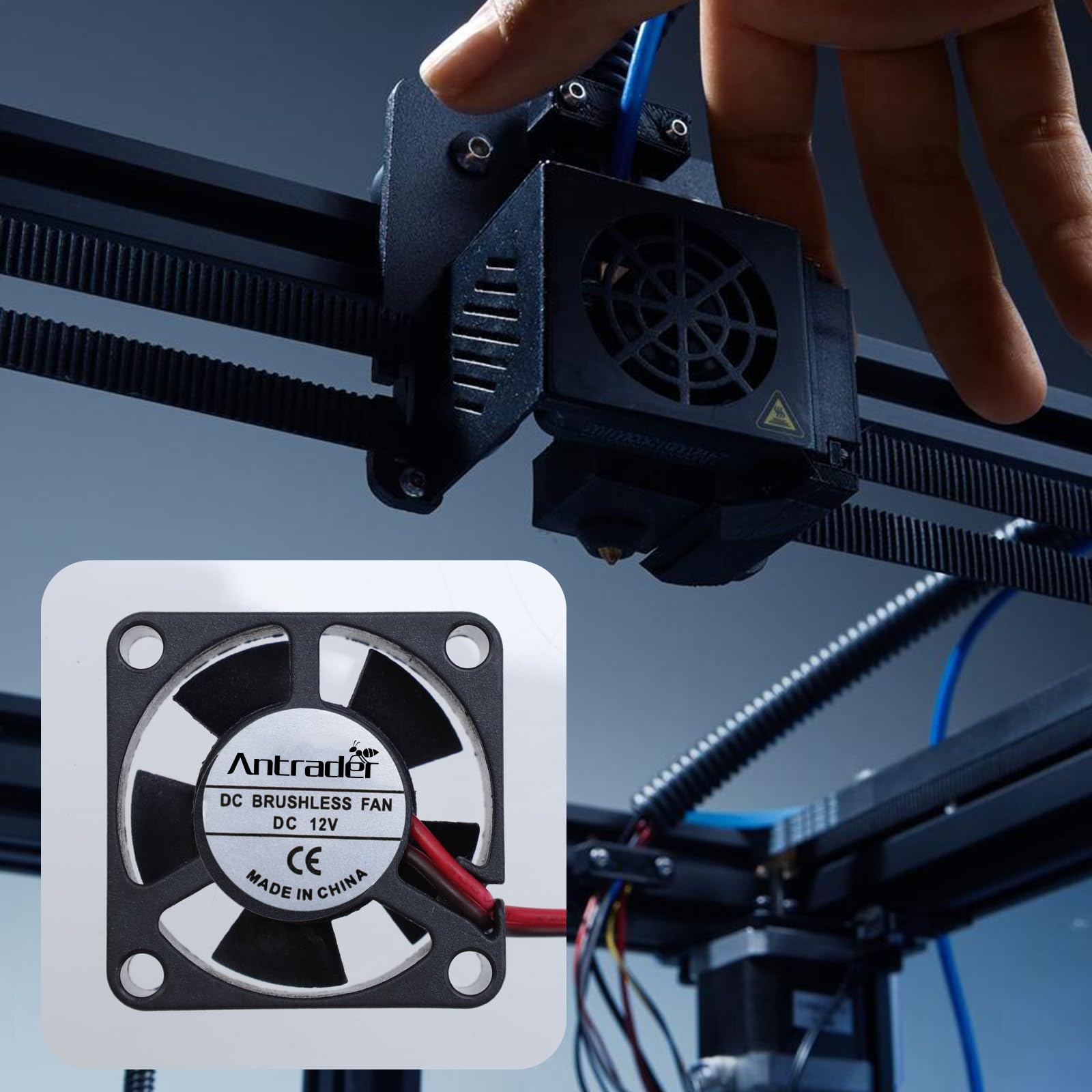 Antrader 3010 12V Dc Brushless Cooling Fan 30X30X10Mm For Diy 3D Printer Extruder Hotend V6 V5 Cpu Humidifier Pack Of 5