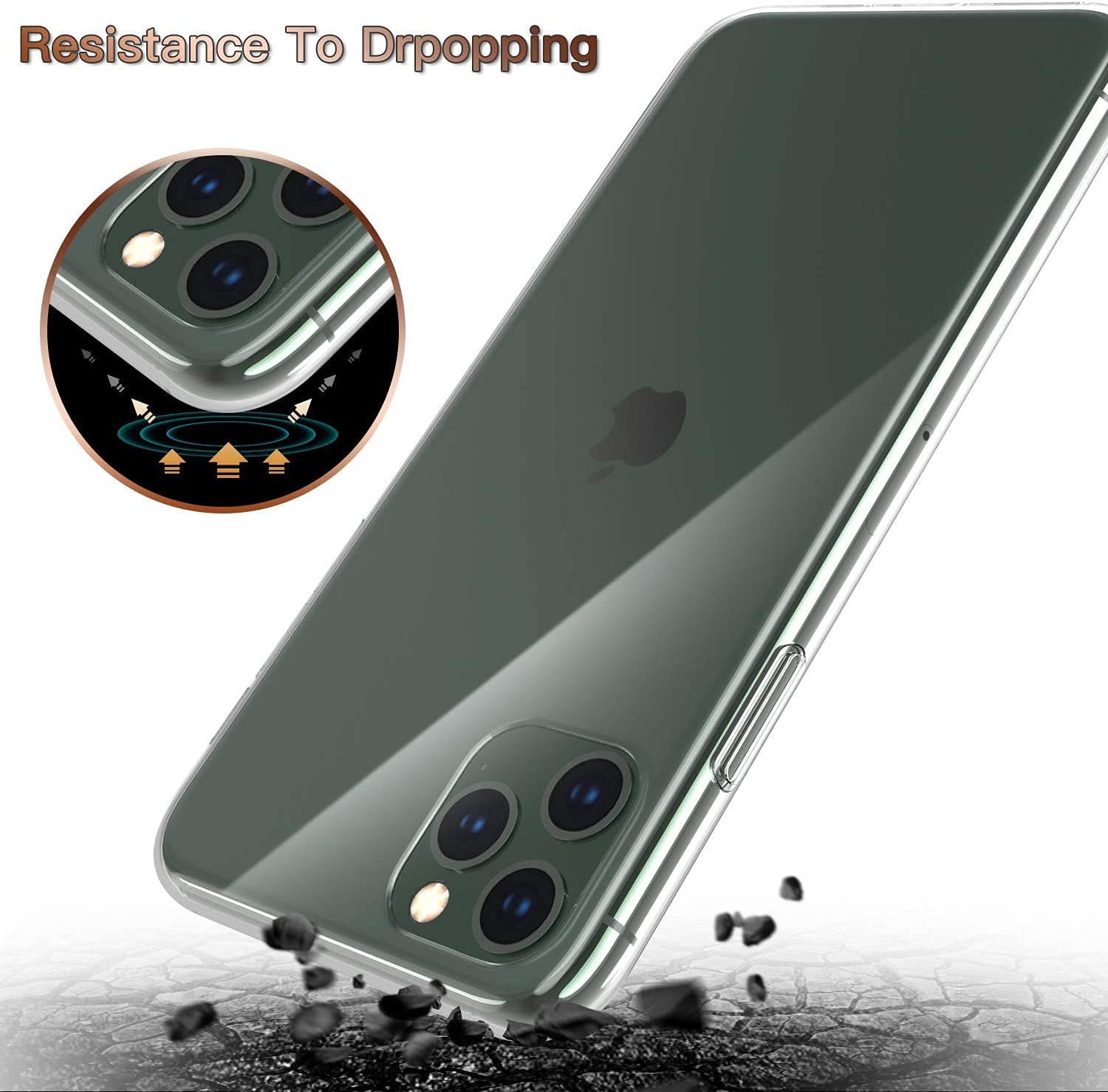 Temdan Designed For Iphone 11 Pro Max Case, Clear Case Military Grade Protection Magnetic Kickstand Case 6.5 Inch Clear