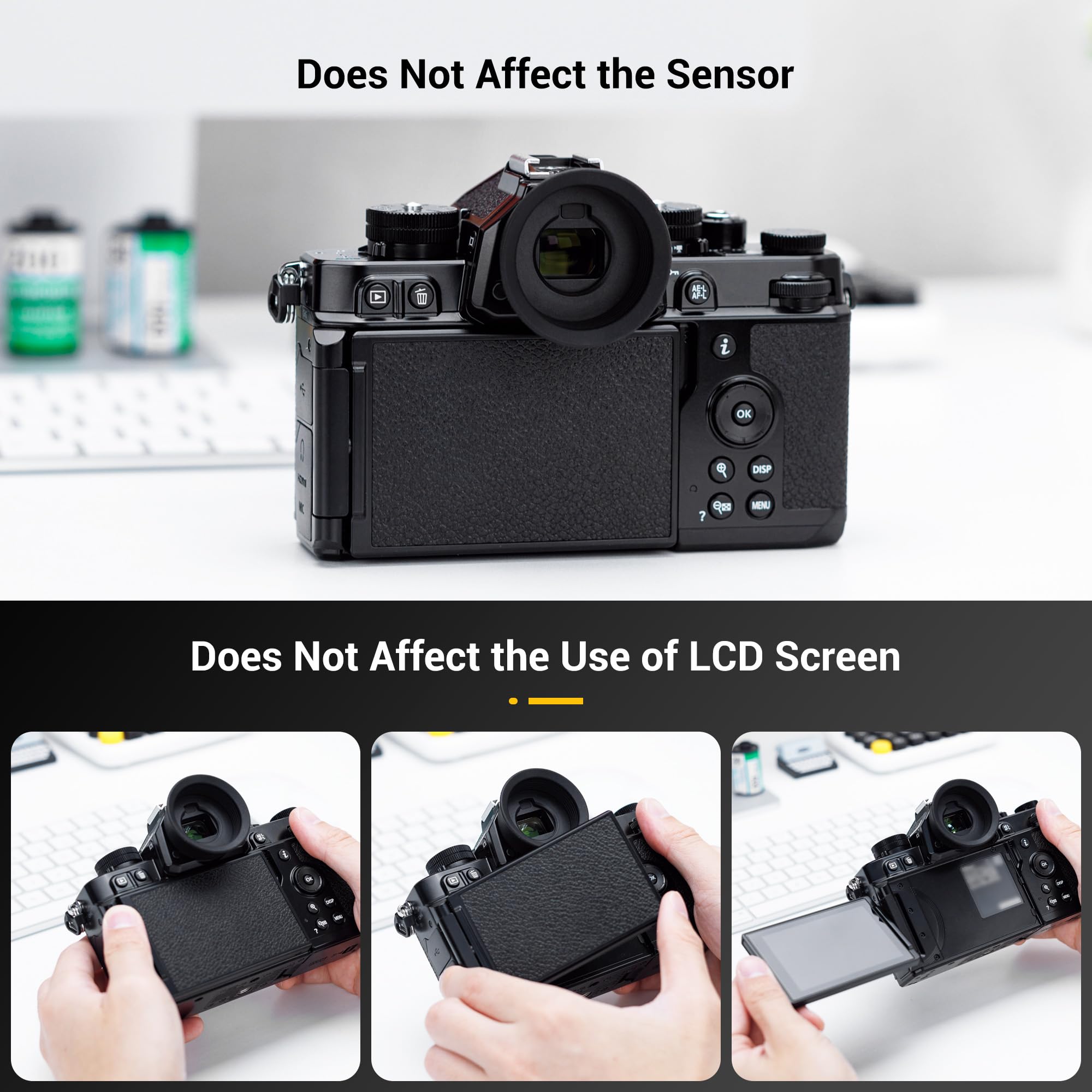 Upgraded Z8 Z9 Zf Eye Cup Eyecup Eyepiece, Soft Extended Eyecup Viewfinder Extender For Nikon Zf Z9 Z8 Cameras,Replaces Nikon Dk