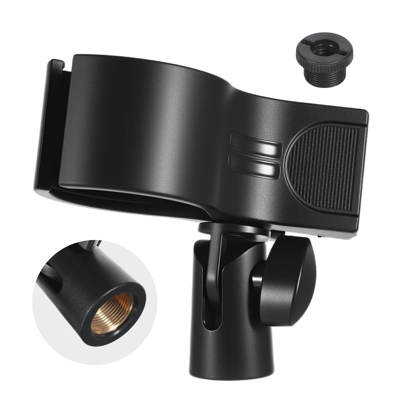 Universal Mic Clip Holder Microphone Stand Holder Clamp Microphone Stand Clips Fit for Most Condenser and Wireless Microphones w