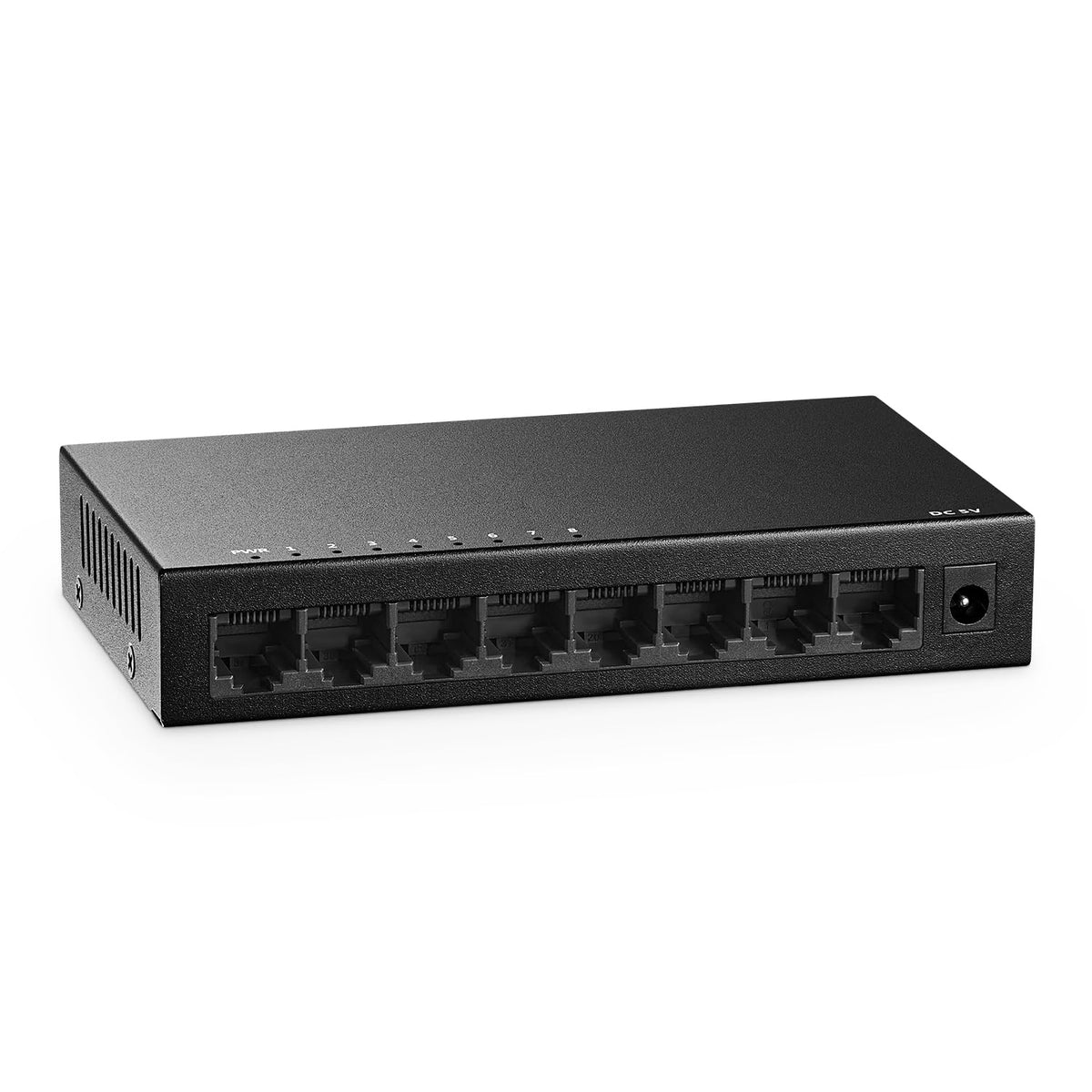Mokerlink 8 Port Gigabit Unmanaged Ethernet Switch, 8 X 100/1000Mbps Ports, Home Office Network Hub Splitter, Metal Desktop & Wa