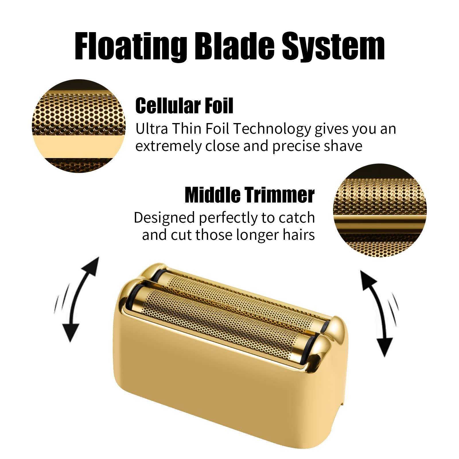 Replacement Foil And Cutters For Babylisspro Barberology Double Foil Shaver, Replacement Foil For Babylisspro Barberology Fxfs2