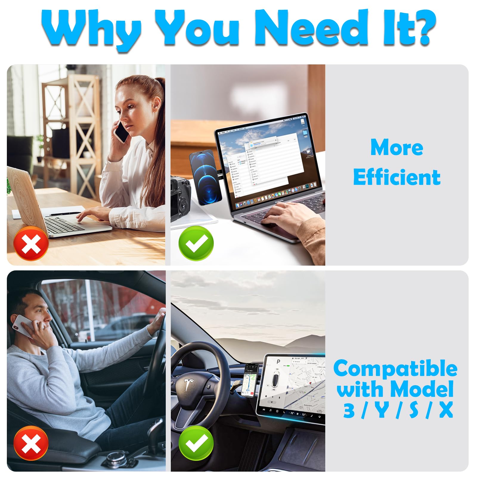 Laptop Phone Holder,15W Fast Wireless Charger Magnetic Phone Holder For Laptop,Adjustable Phone Monitor Side Mount For Iphone 16