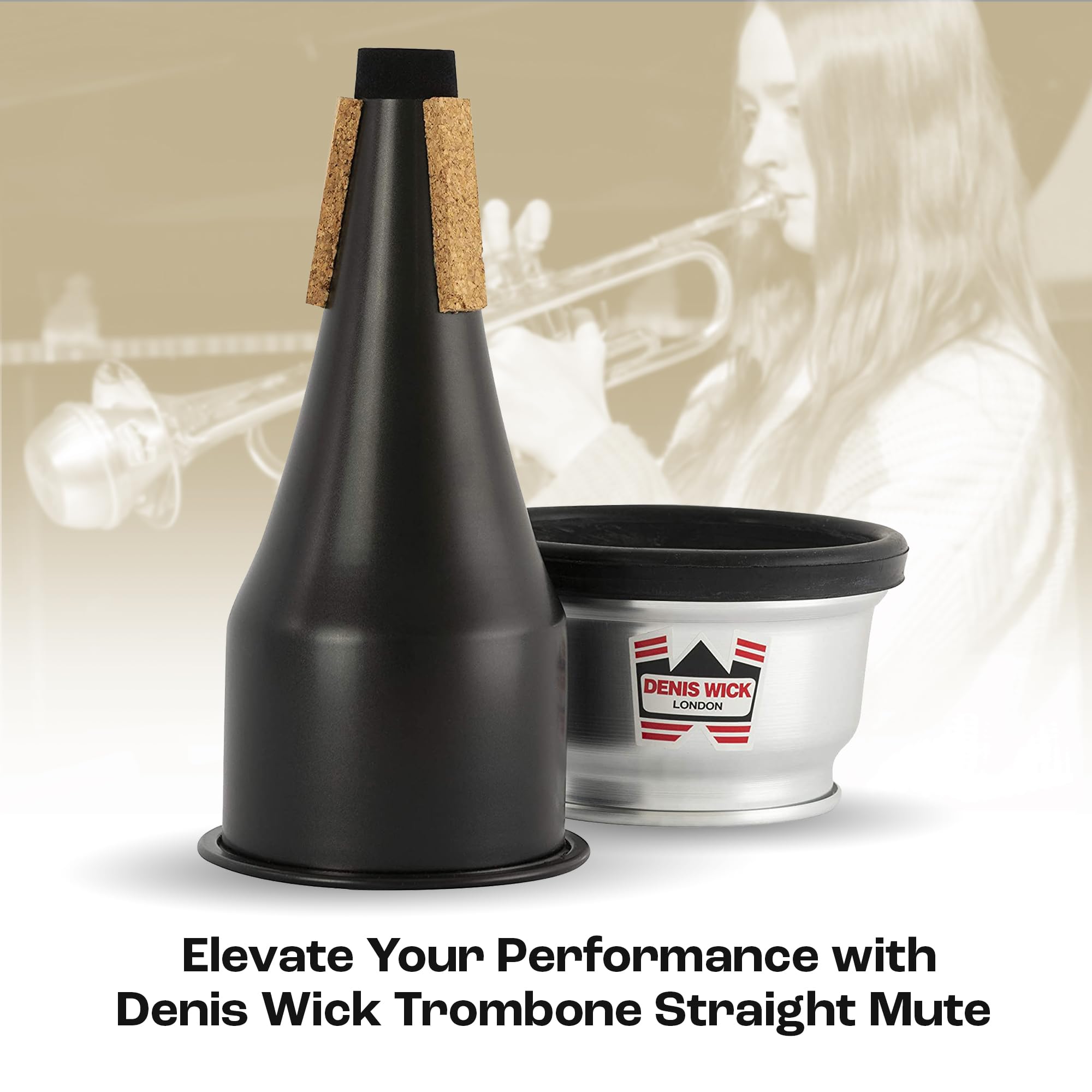 Denis Wick Dw5531 Adjustable Cup Trumpet Mute,Blck/Silver
