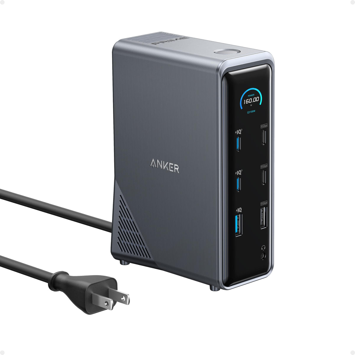 Anker Prime Docking Station, 14 Port With 160W Max Output, 10Gbps Fast Data Transfer, Real Time Smart Interface, Audio And Ether