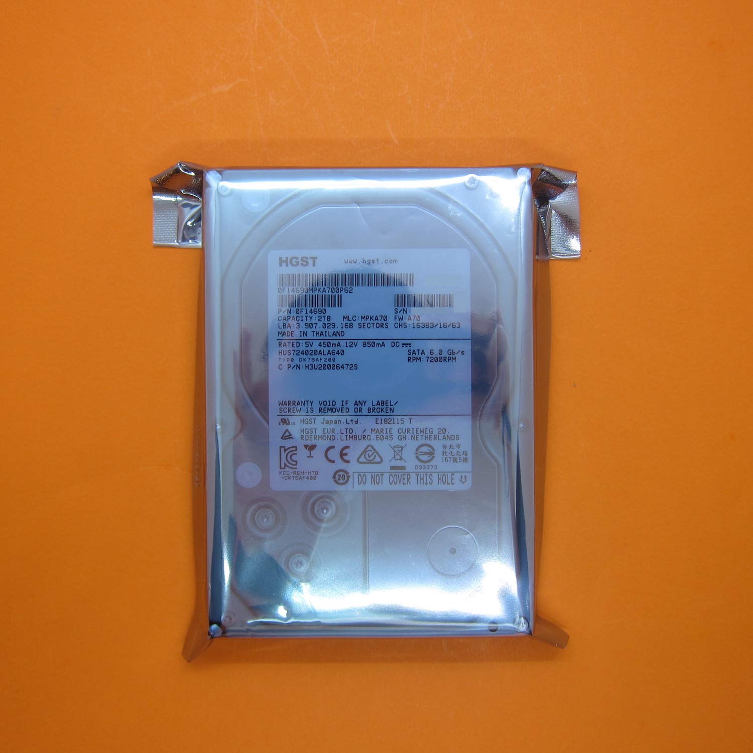 Hgst (New) Ultrastar 7K4000 0F14690 Hus724020Ala640 2Tb 7200 Rpm Sata 6Gb/S 64Mb Enterprise Hdd Hard Drive For Dell Hp Supermicr